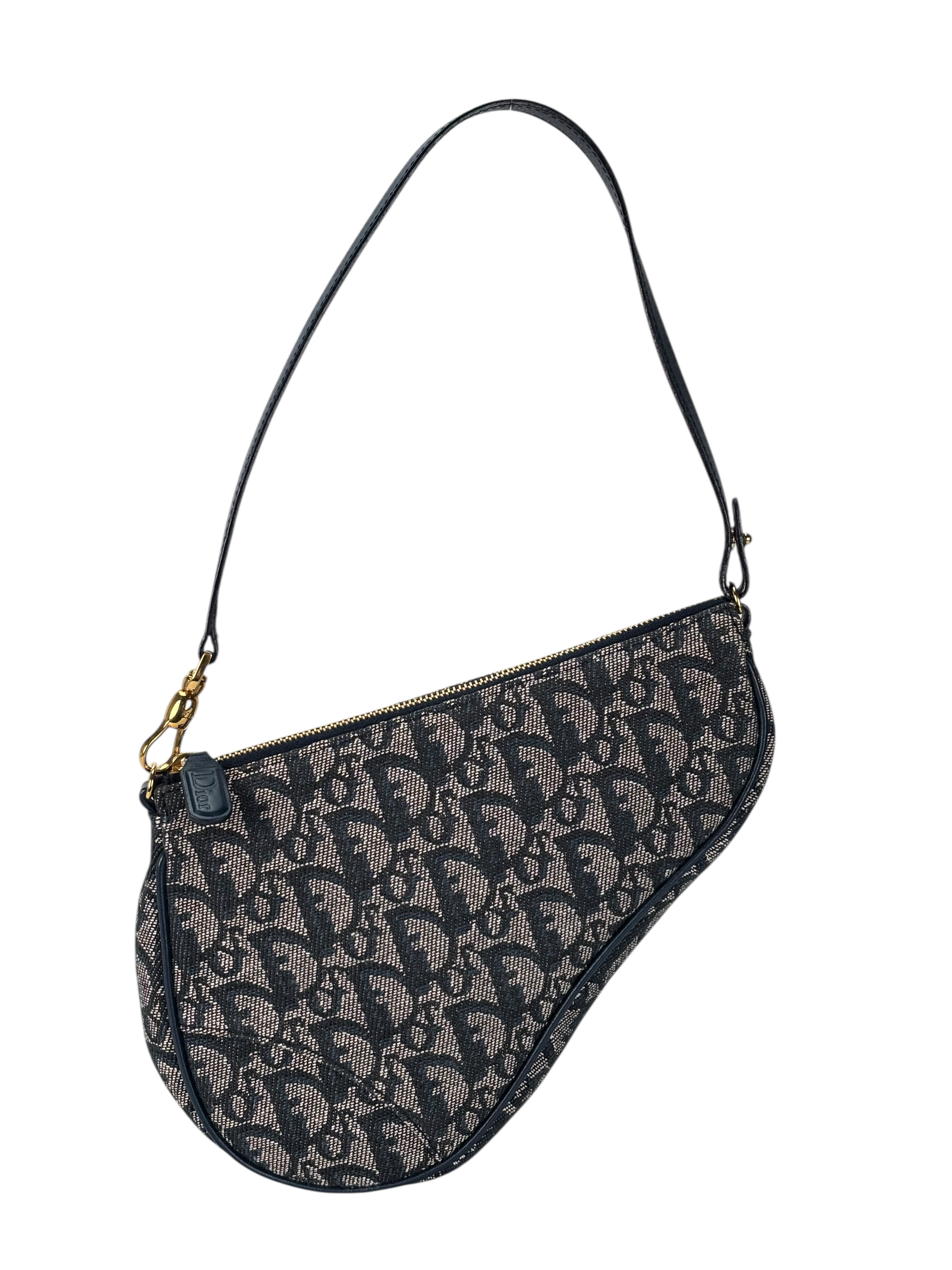 CHRISTIAN DIOR - Navy Trotter Saddle Handbag