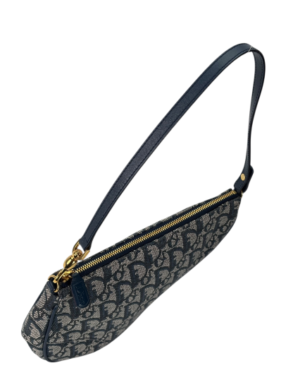 CHRISTIAN DIOR - Navy Trotter Saddle Handbag