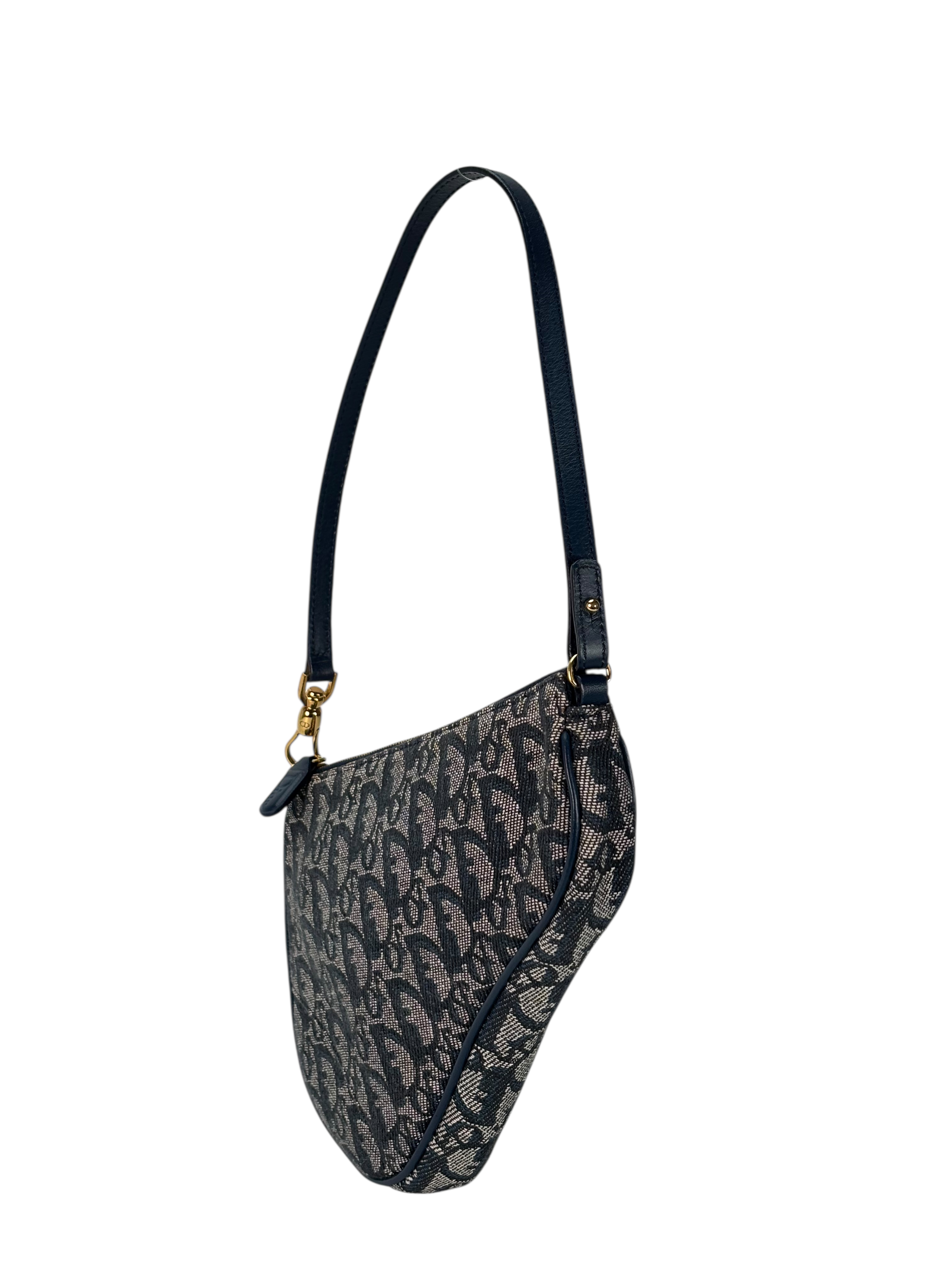 CHRISTIAN DIOR - Navy Trotter Saddle Handbag