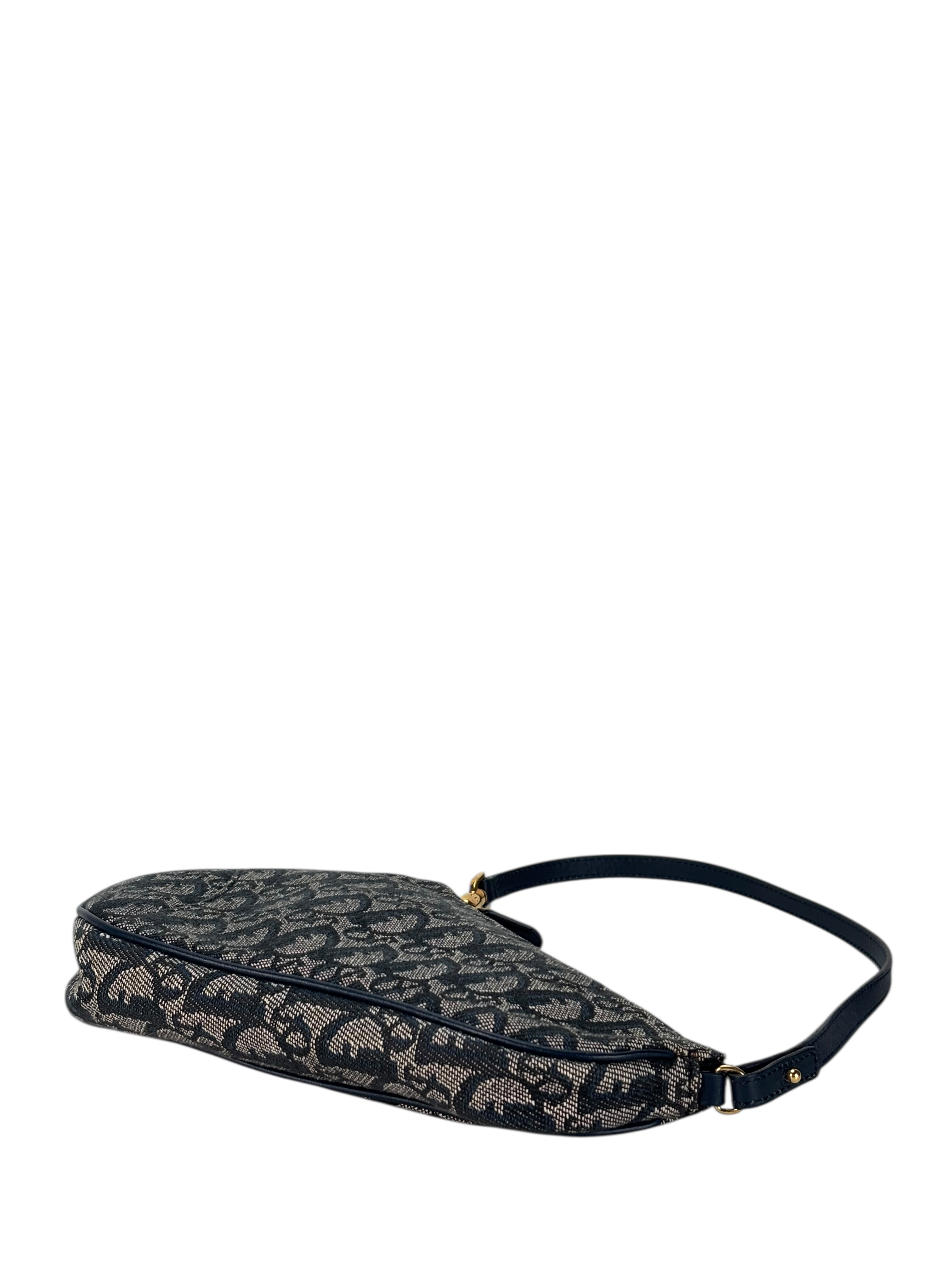 CHRISTIAN DIOR - Navy Trotter Saddle Handbag