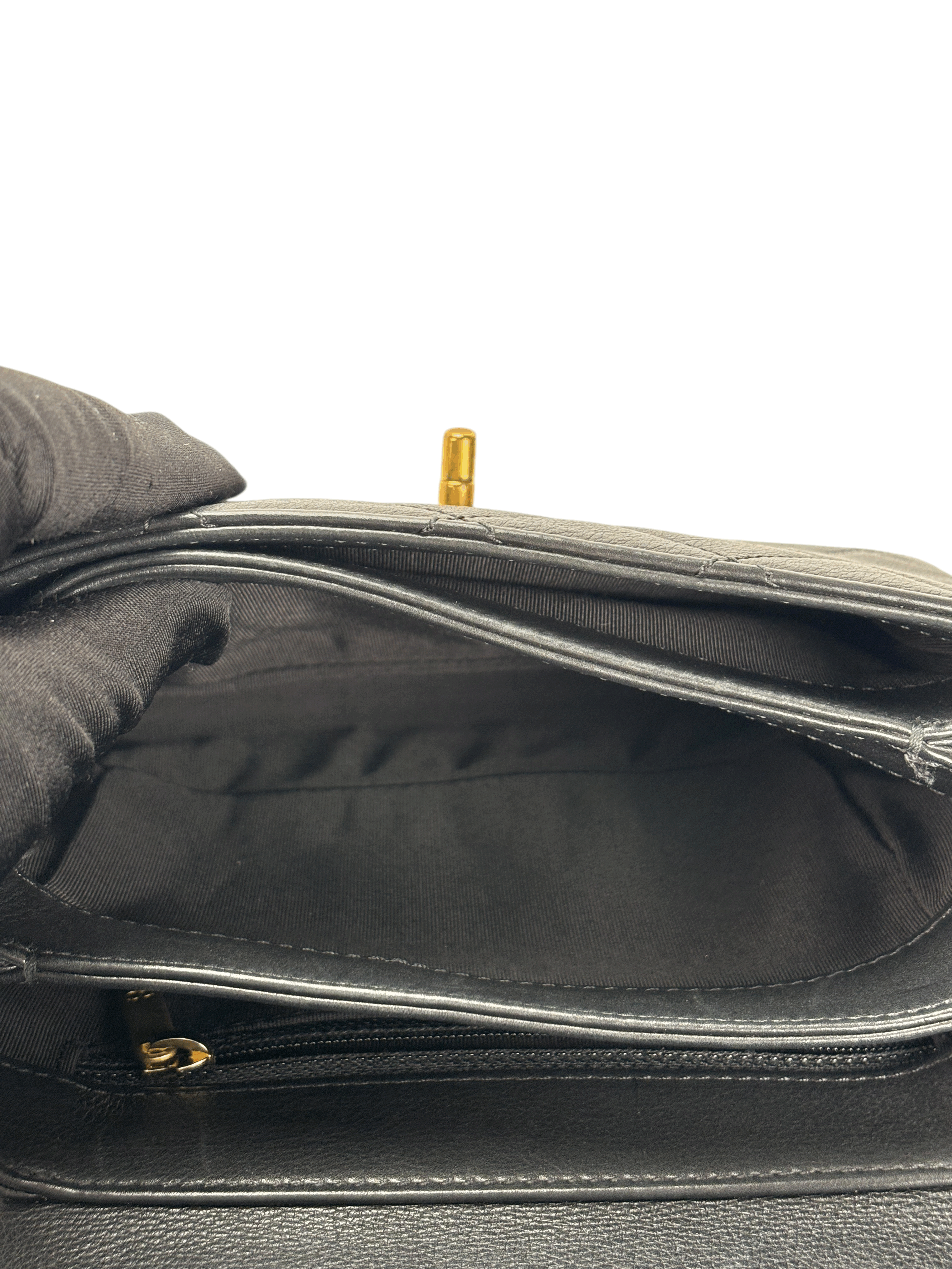 CHANEL - Black Calfskin Matelasse Lambskin 2way Shoulder Bag