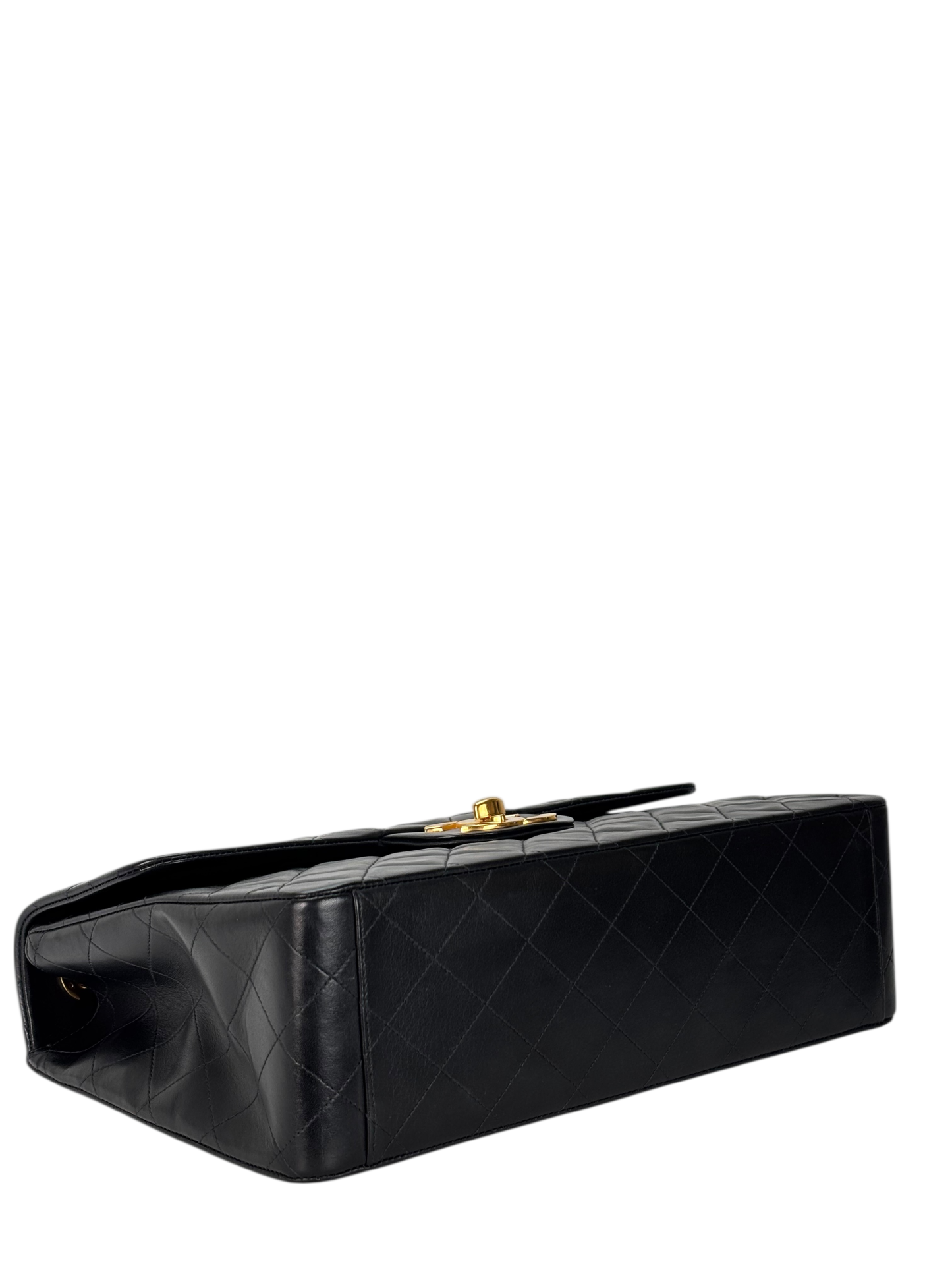 CHANEL - Black Lambskin Jumbo Flap Bag 34