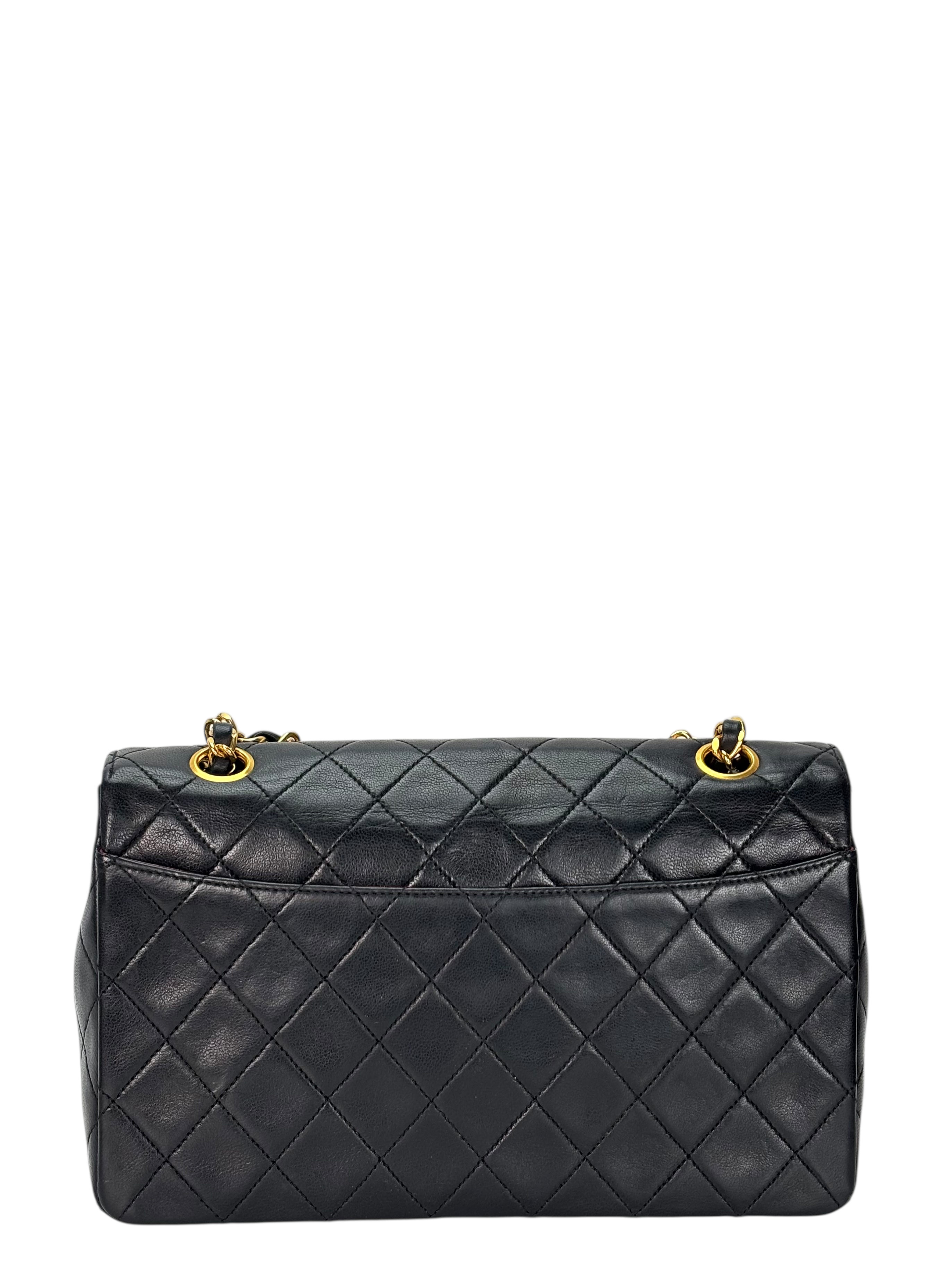 CHANEL - Lambskin Black Matelasse Coco Mark Chain Shoulder Bag
