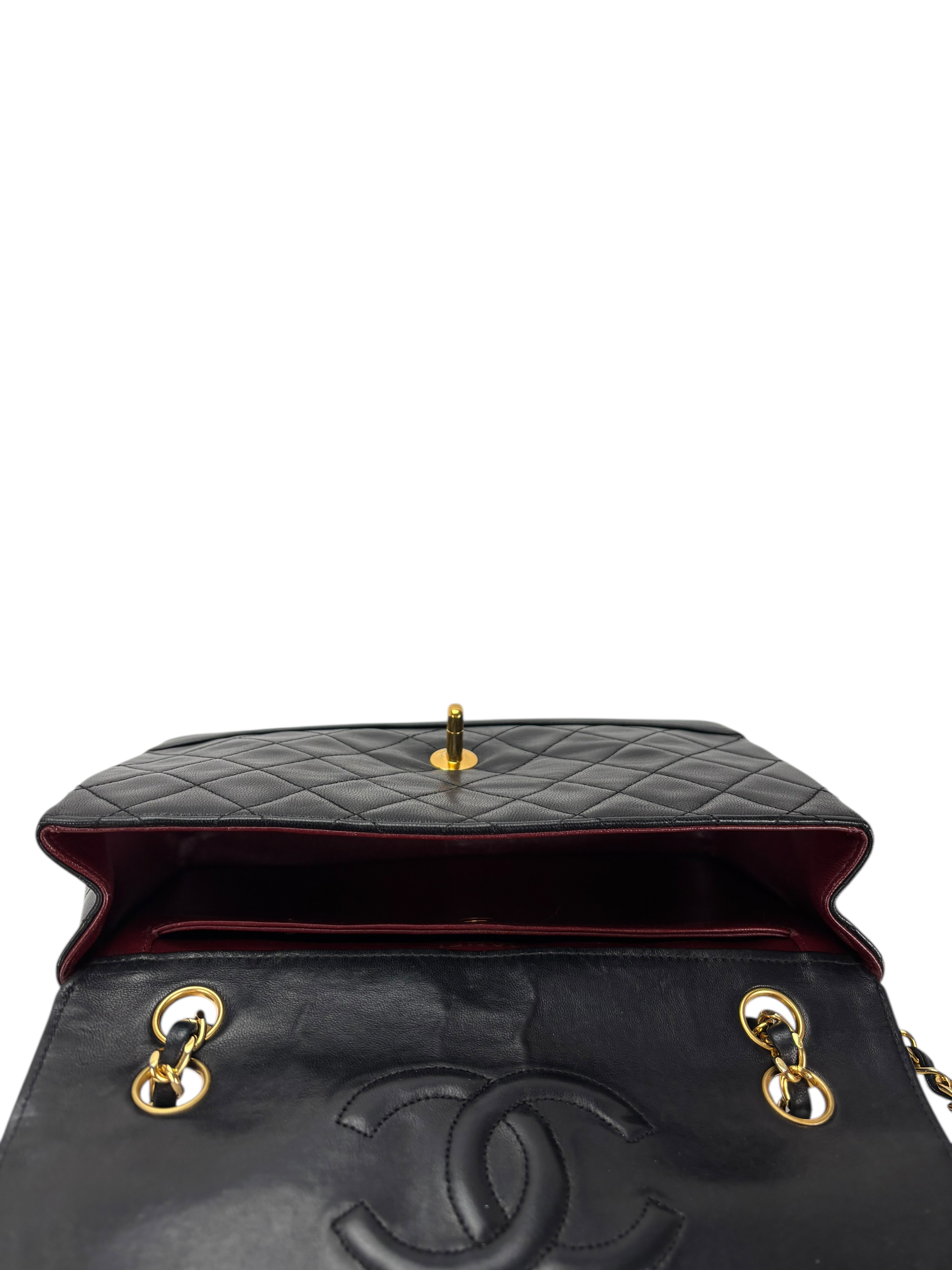 CHANEL - Lambskin Black Matelasse Coco Mark Chain Shoulder Bag