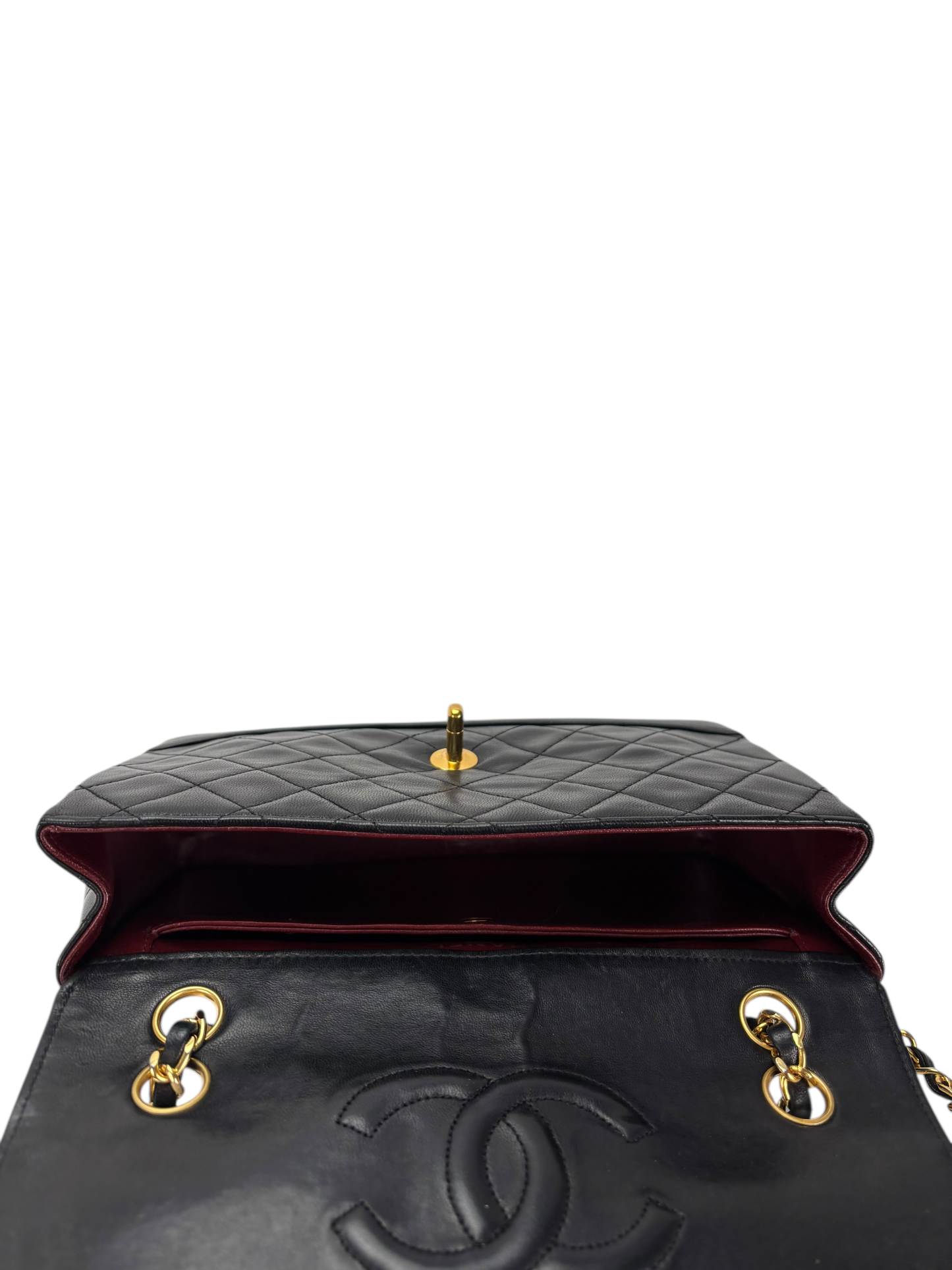 CHANEL - Lambskin Black Matelasse Coco Mark Chain Shoulder Bag