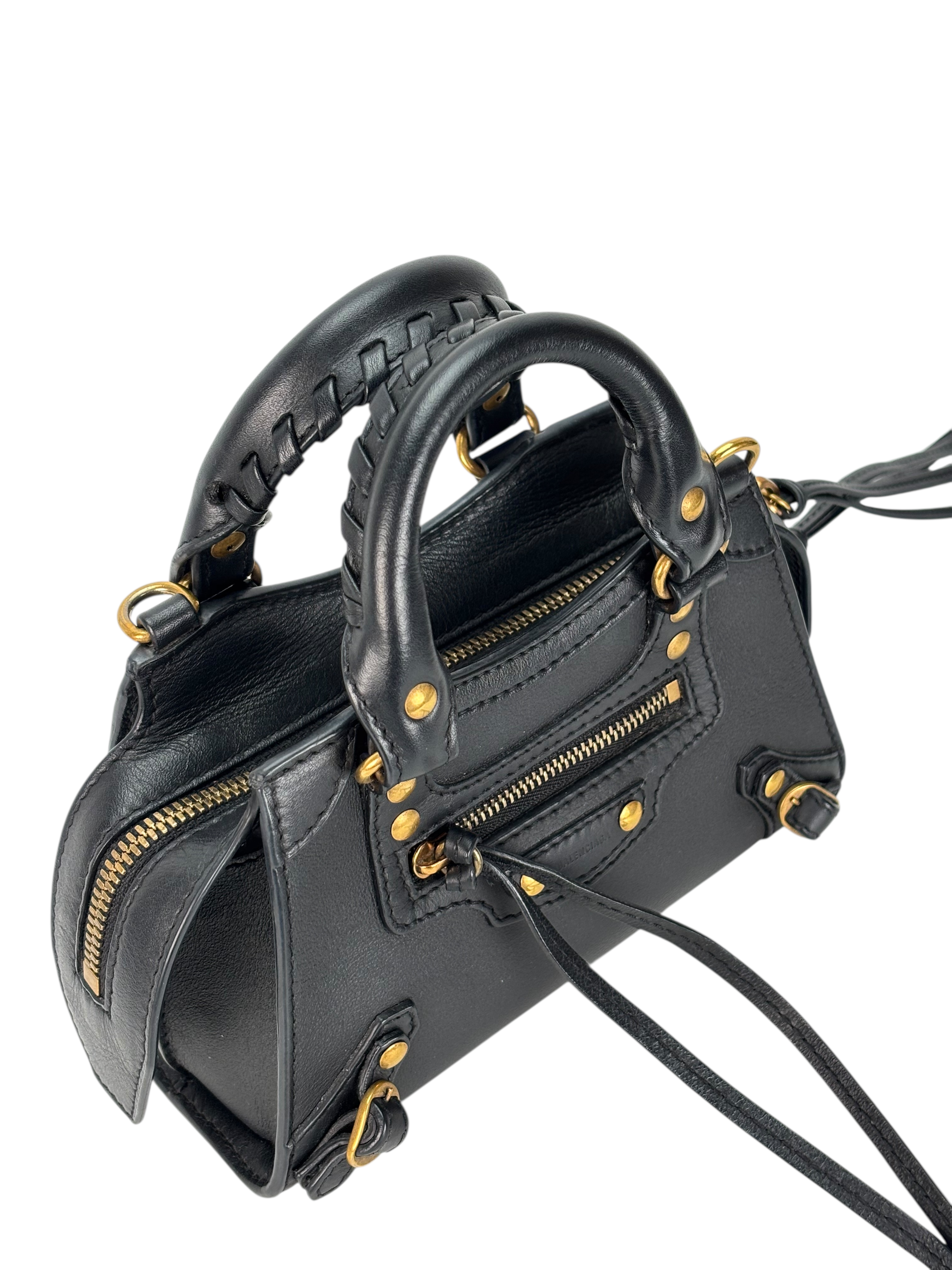 BALENCIAGA - Black Calfskin Neo Classic City Mini Bag