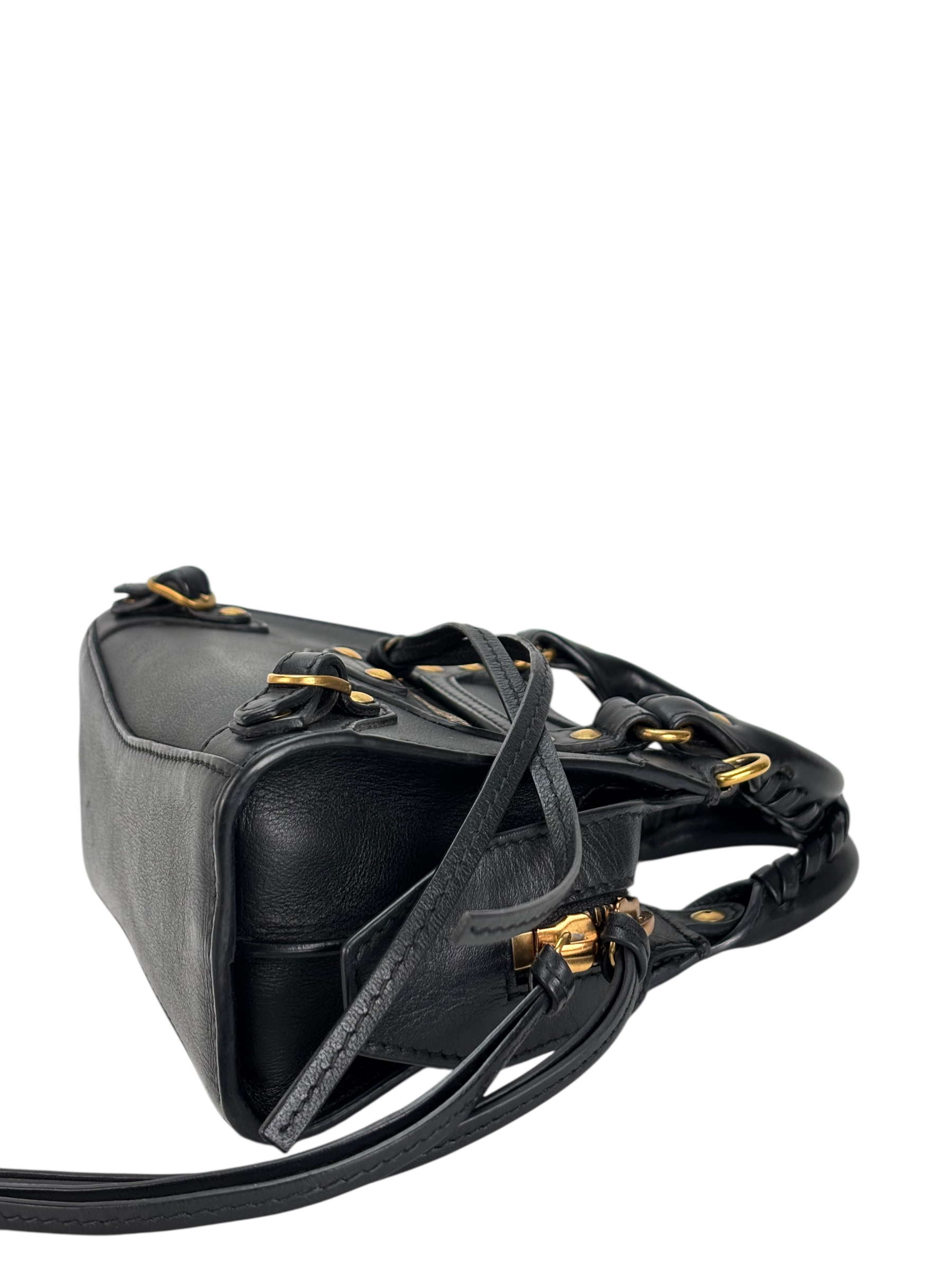 BALENCIAGA - Black Calfskin Neo Classic City Mini Bag