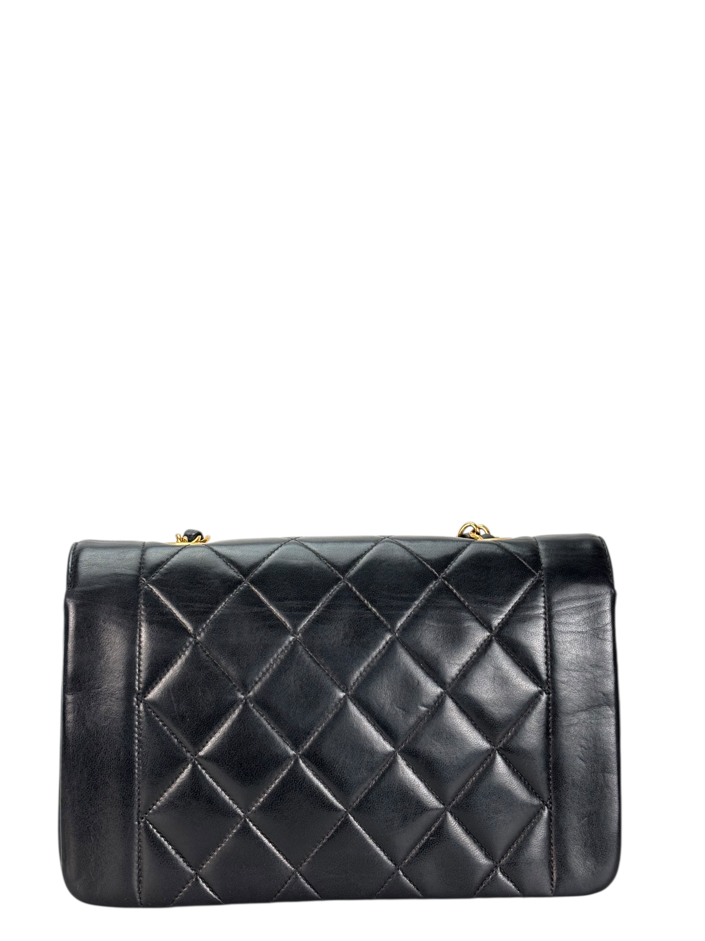 CHANEL - Black Lambskin Small Diana Shoulder Bag