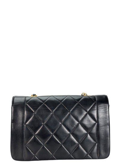 CHANEL - Black Lambskin Small Diana Shoulder Bag