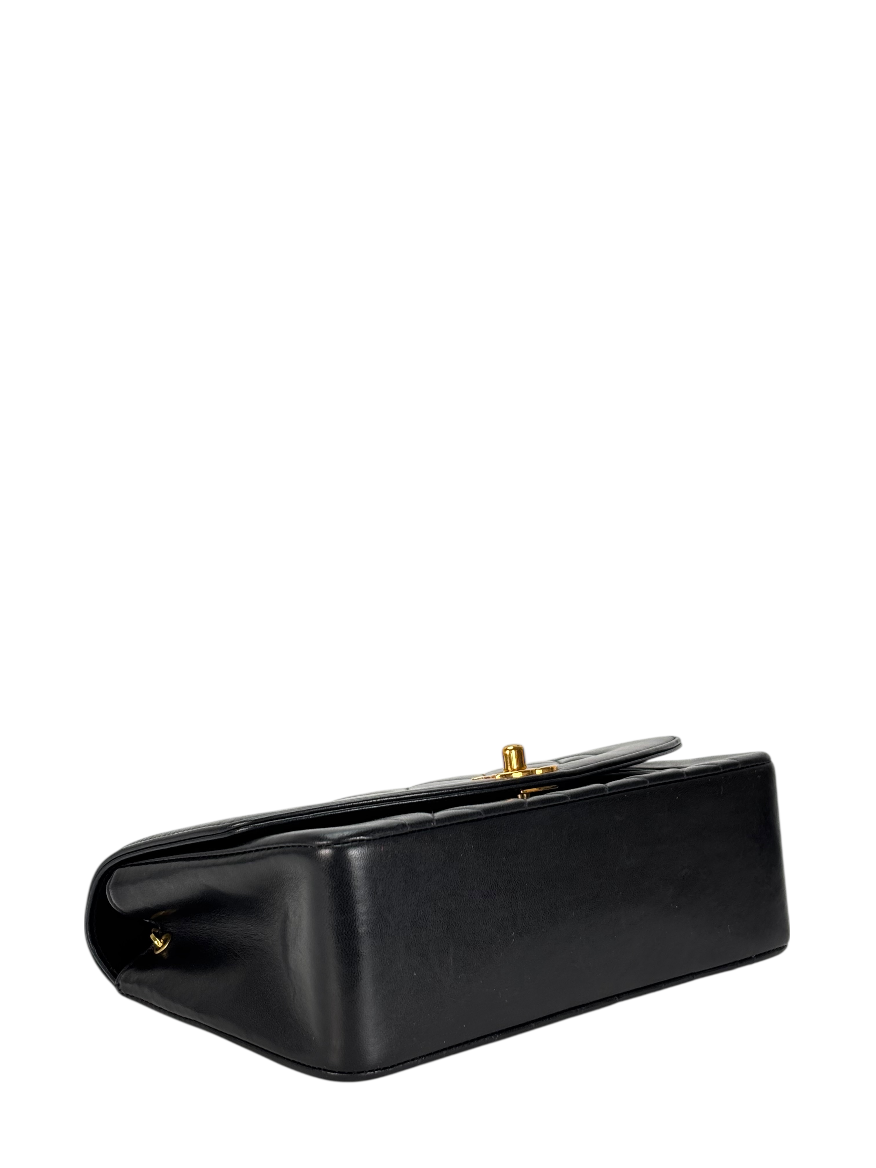 CHANEL - Black Lambskin Small Diana Shoulder Bag