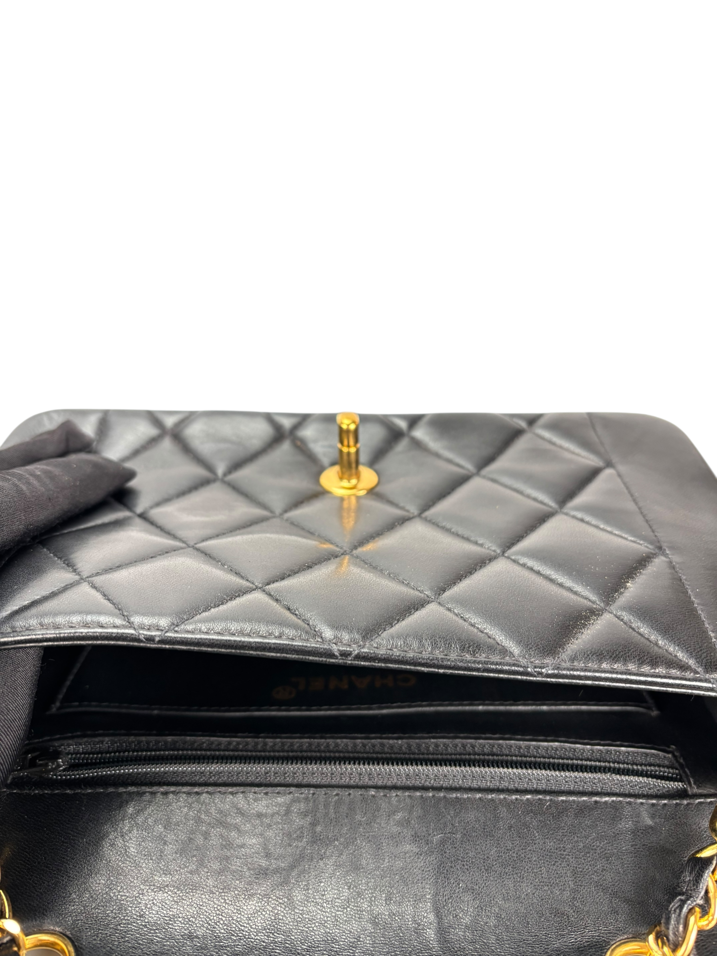 CHANEL - Black Lambskin Small Diana Shoulder Bag
