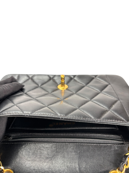 CHANEL - Black Lambskin Small Diana Shoulder Bag