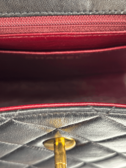 CHANEL - Black Lambskin Mini Matelasse Coco Mark Chain Shoulder Bag  