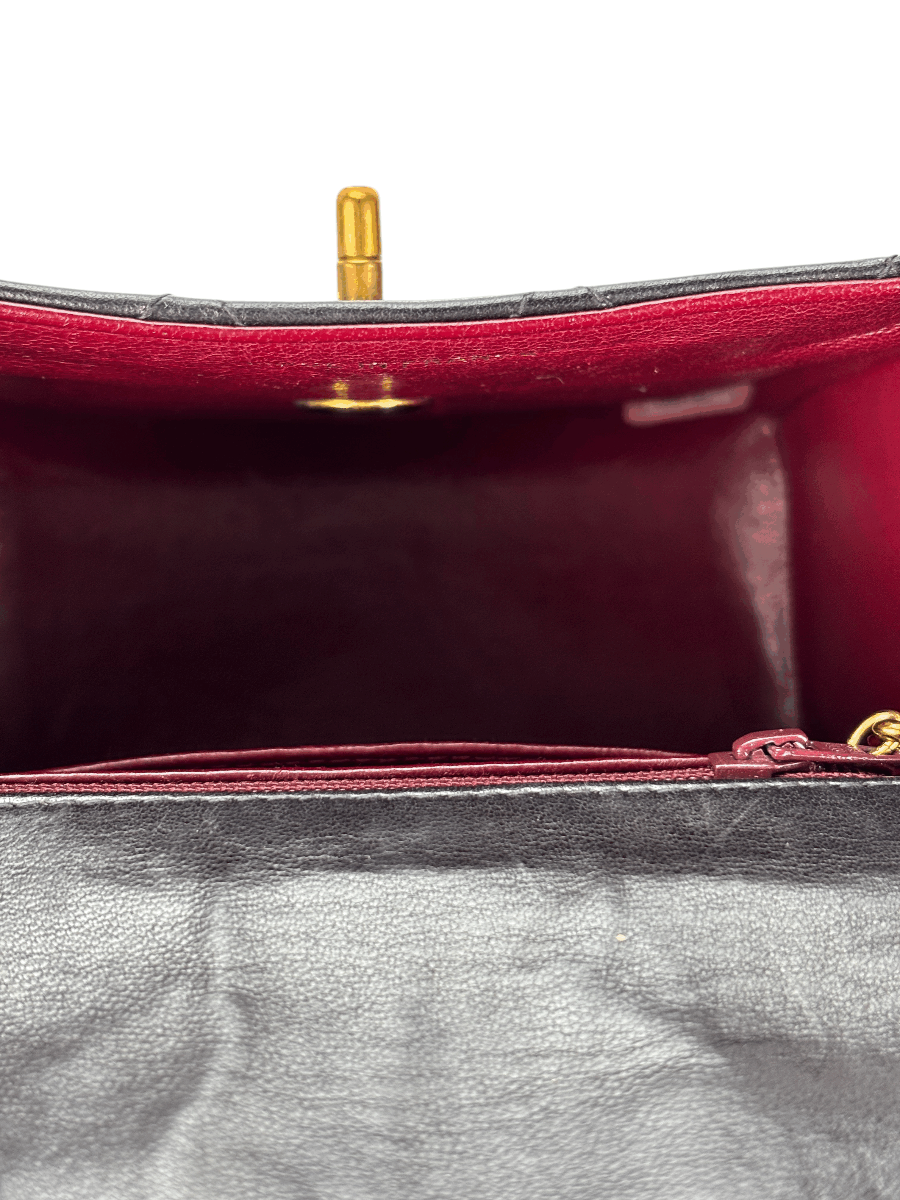 CHANEL - Black Lambskin Mini Matelasse Coco Mark Chain Shoulder Bag  