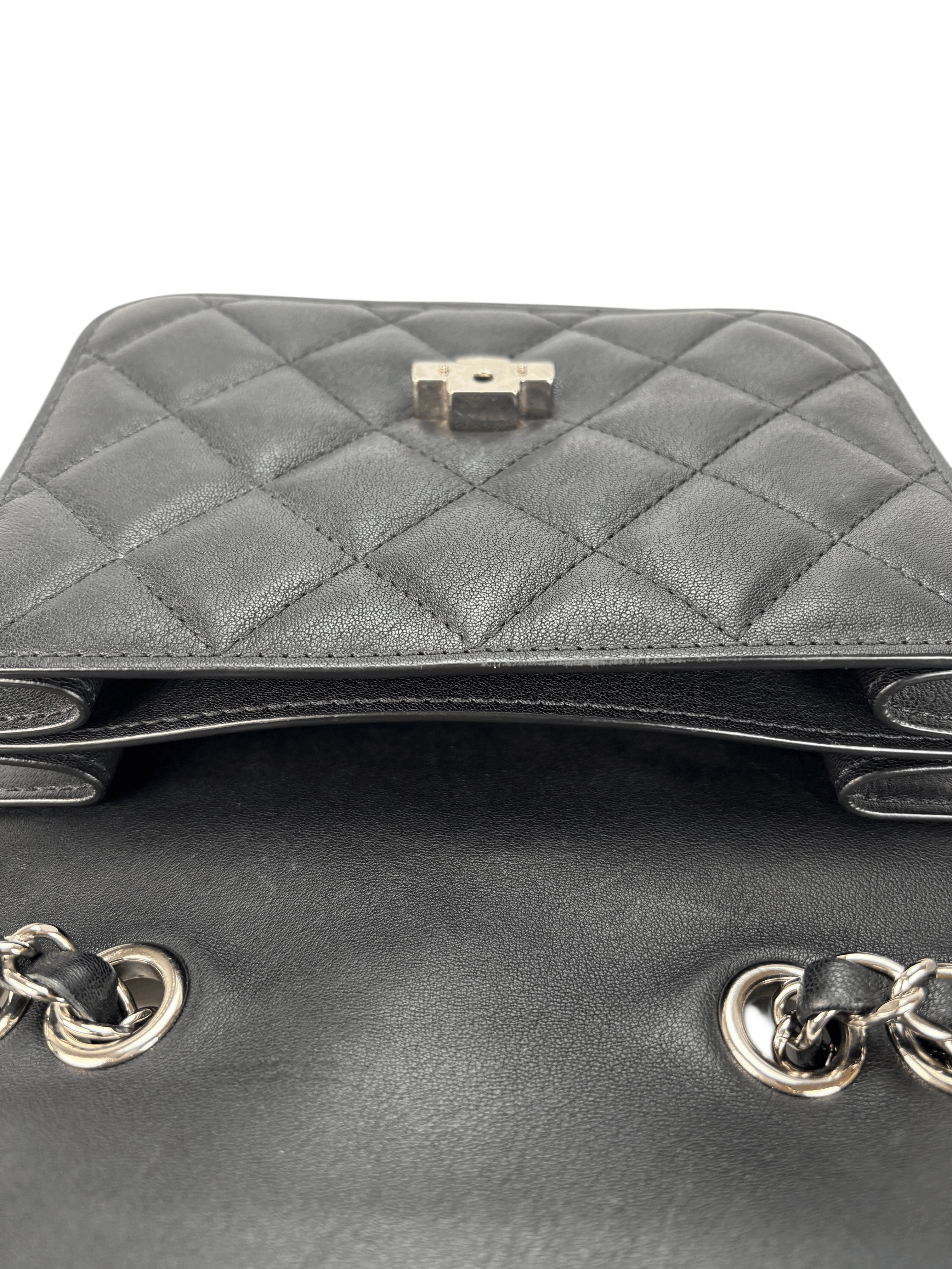 CHANEL - Black Calfskin Mini CC Box Flap Grained Bag