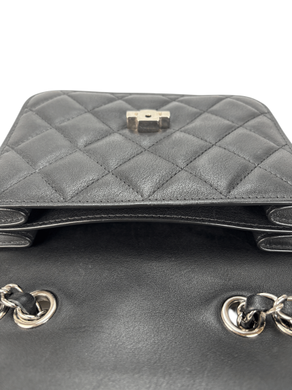 CHANEL - Black Calfskin Mini CC Box Flap Grained Bag