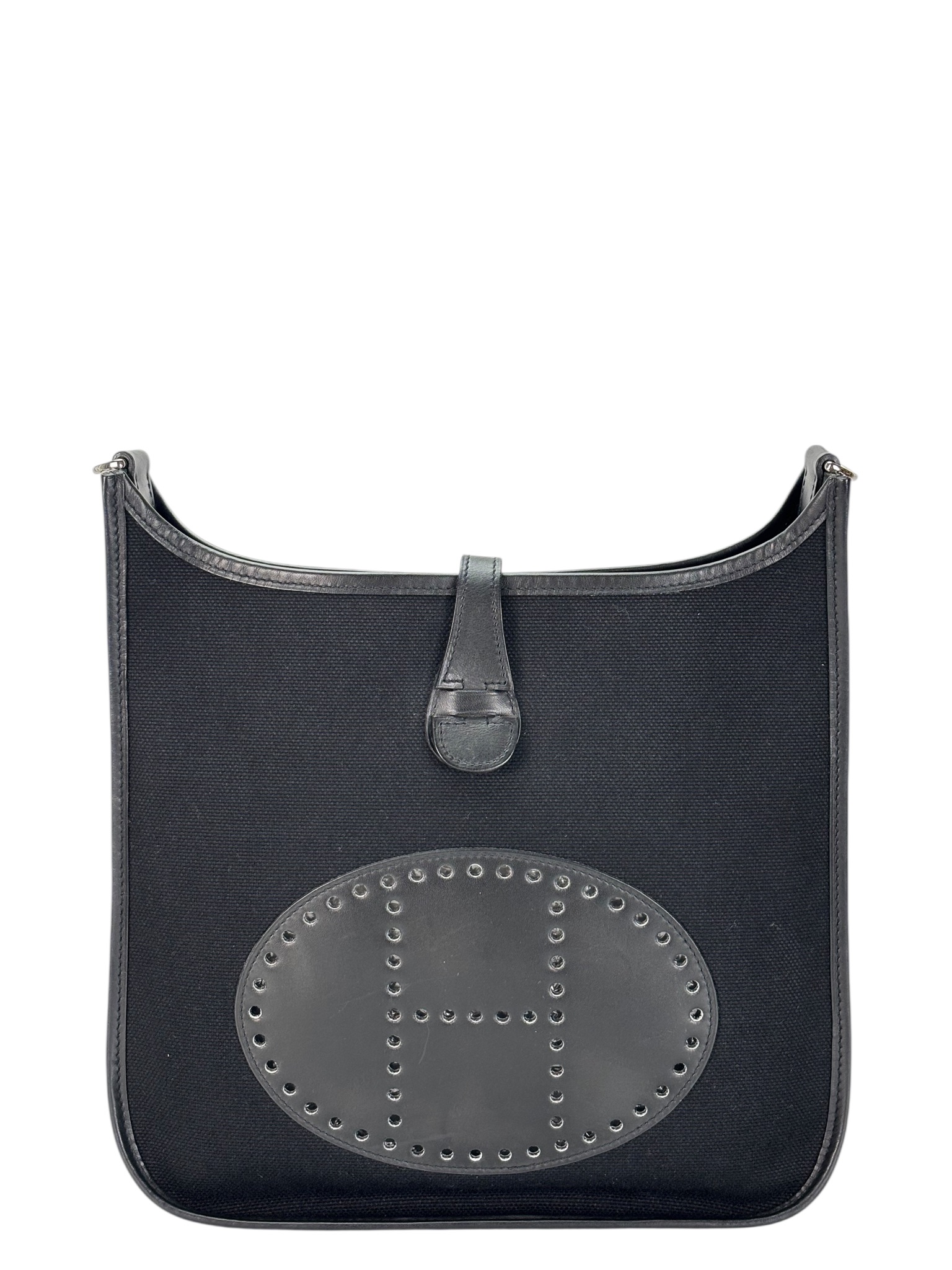 HERMES - Evelyne PM Evelyne 29 Canvas Palladium Hardware