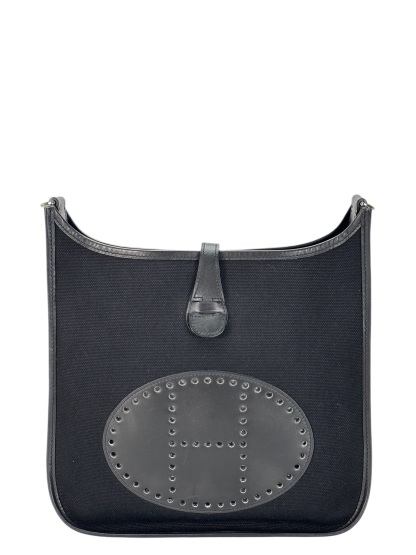 HERMES - Evelyne PM Evelyne 29 Canvas Palladium Hardware