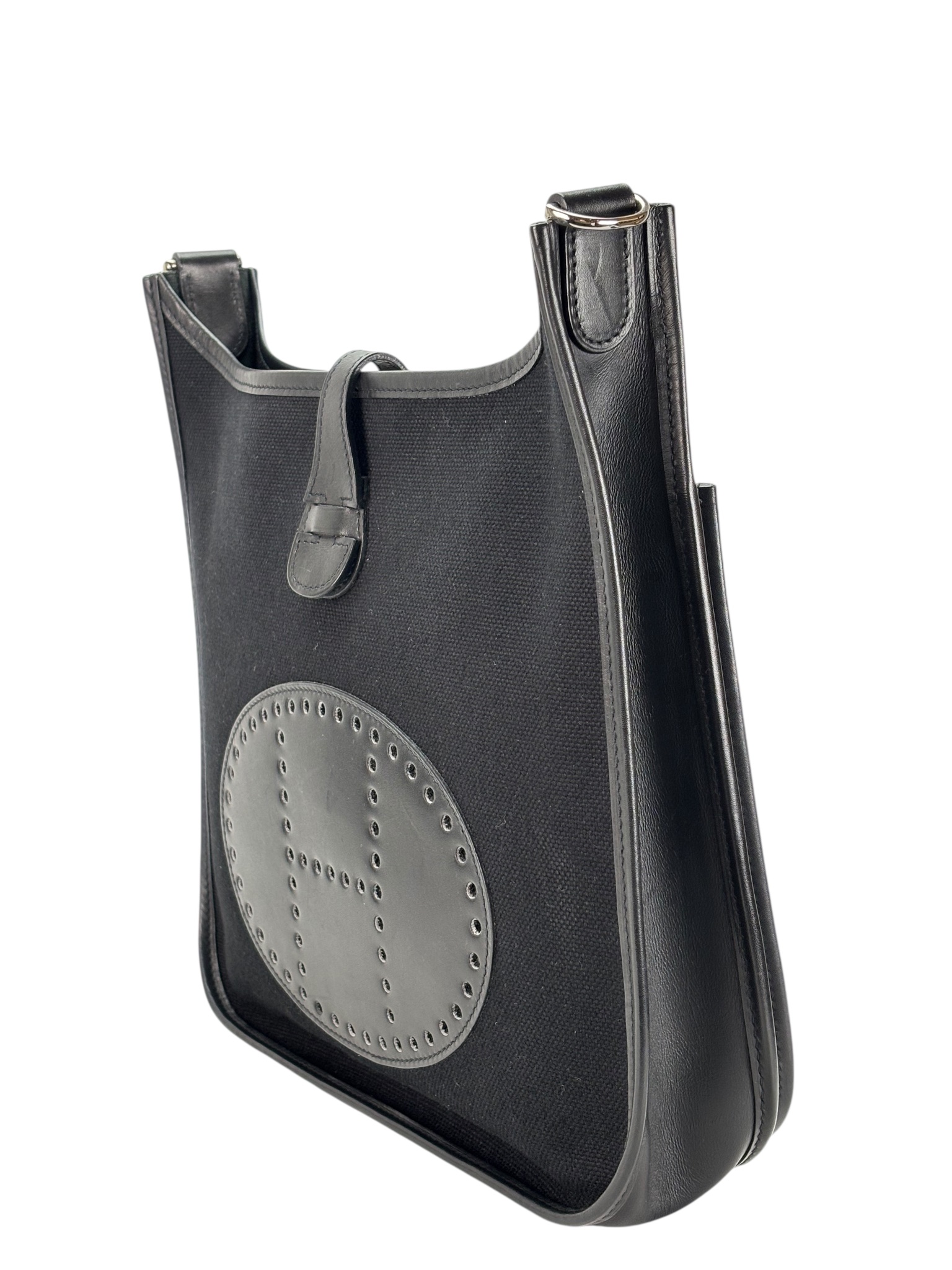 HERMES - Evelyne PM Evelyne 29 Canvas Palladium Hardware