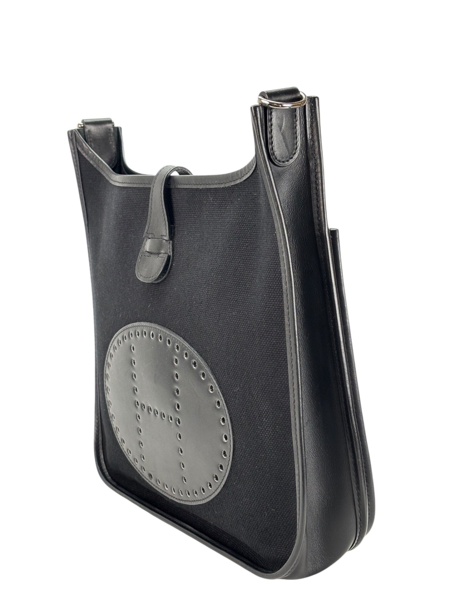 HERMES - Evelyne PM Evelyne 29 Canvas Palladium Hardware