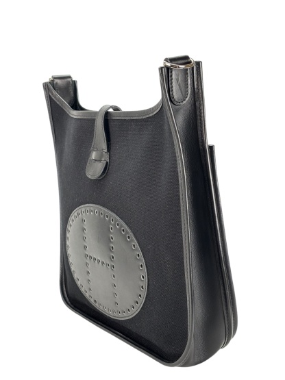 HERMES - Evelyne PM Evelyne 29 Canvas Palladium Hardware