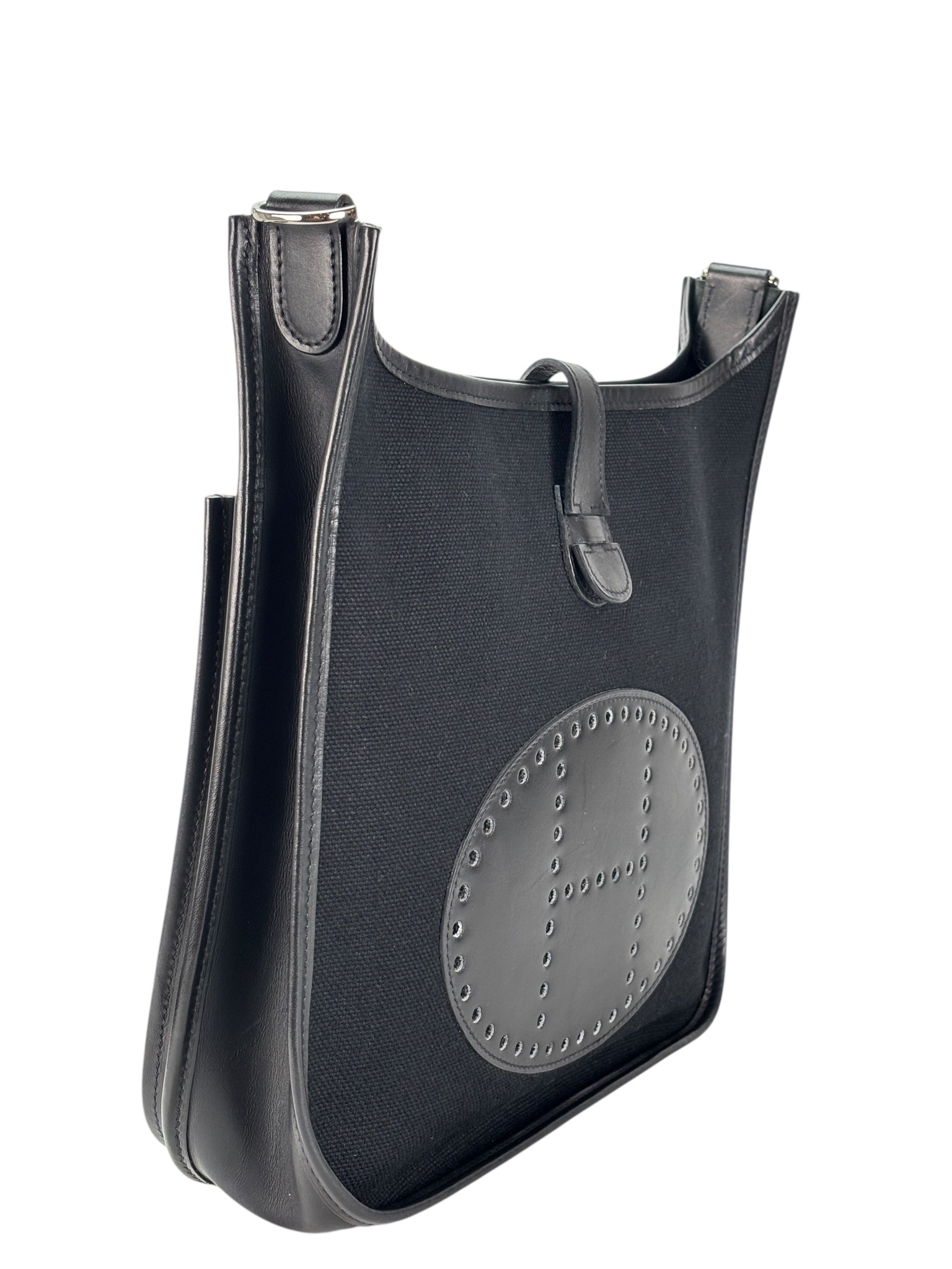 HERMES - Evelyne PM Evelyne 29 Canvas Palladium Hardware