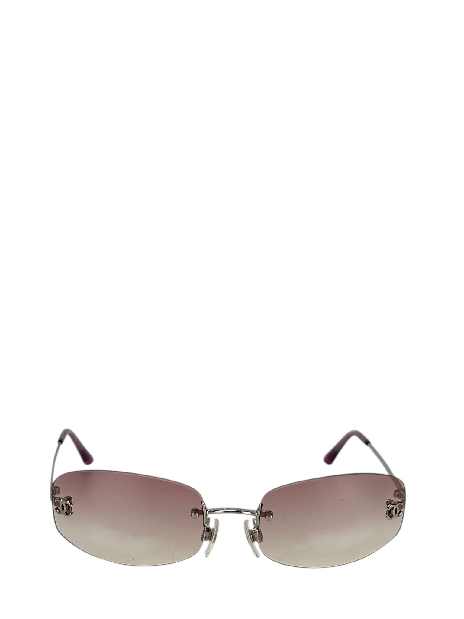 CHANEL - Sunglasses Gradient Purple Coco Mark Rimless 