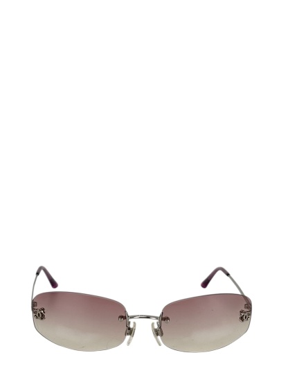 CHANEL - Sunglasses Gradient Purple Coco Mark Rimless 