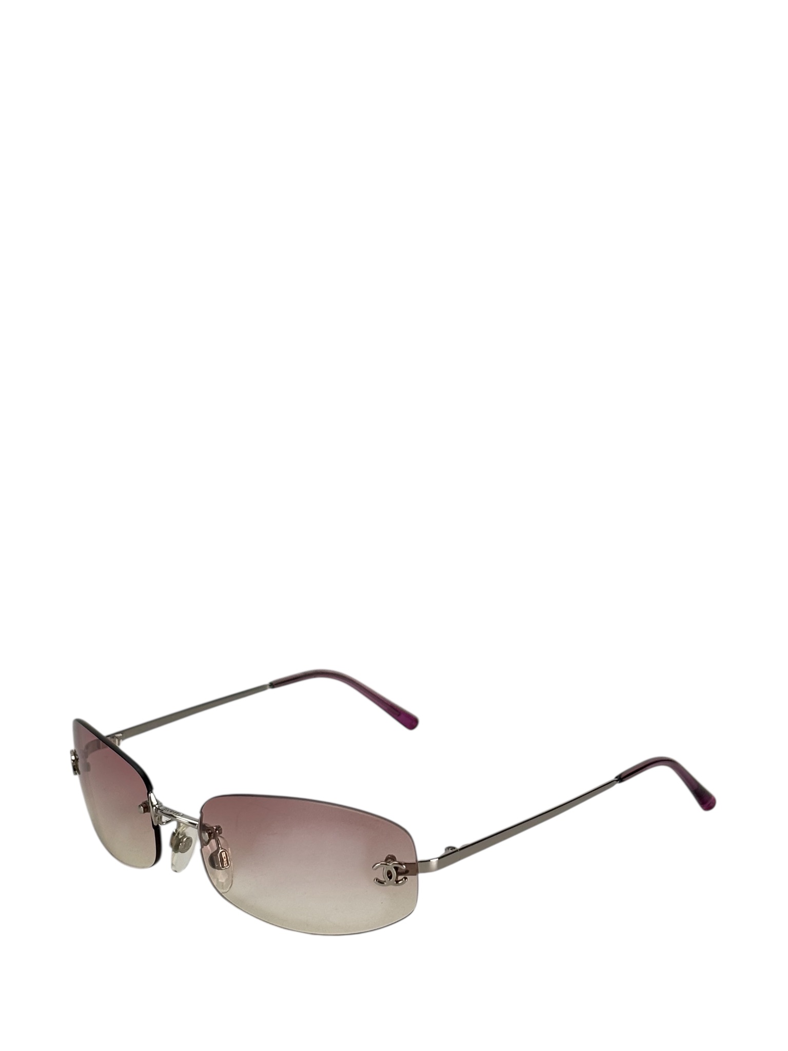 CHANEL - Sunglasses Gradient Purple Coco Mark Rimless 
