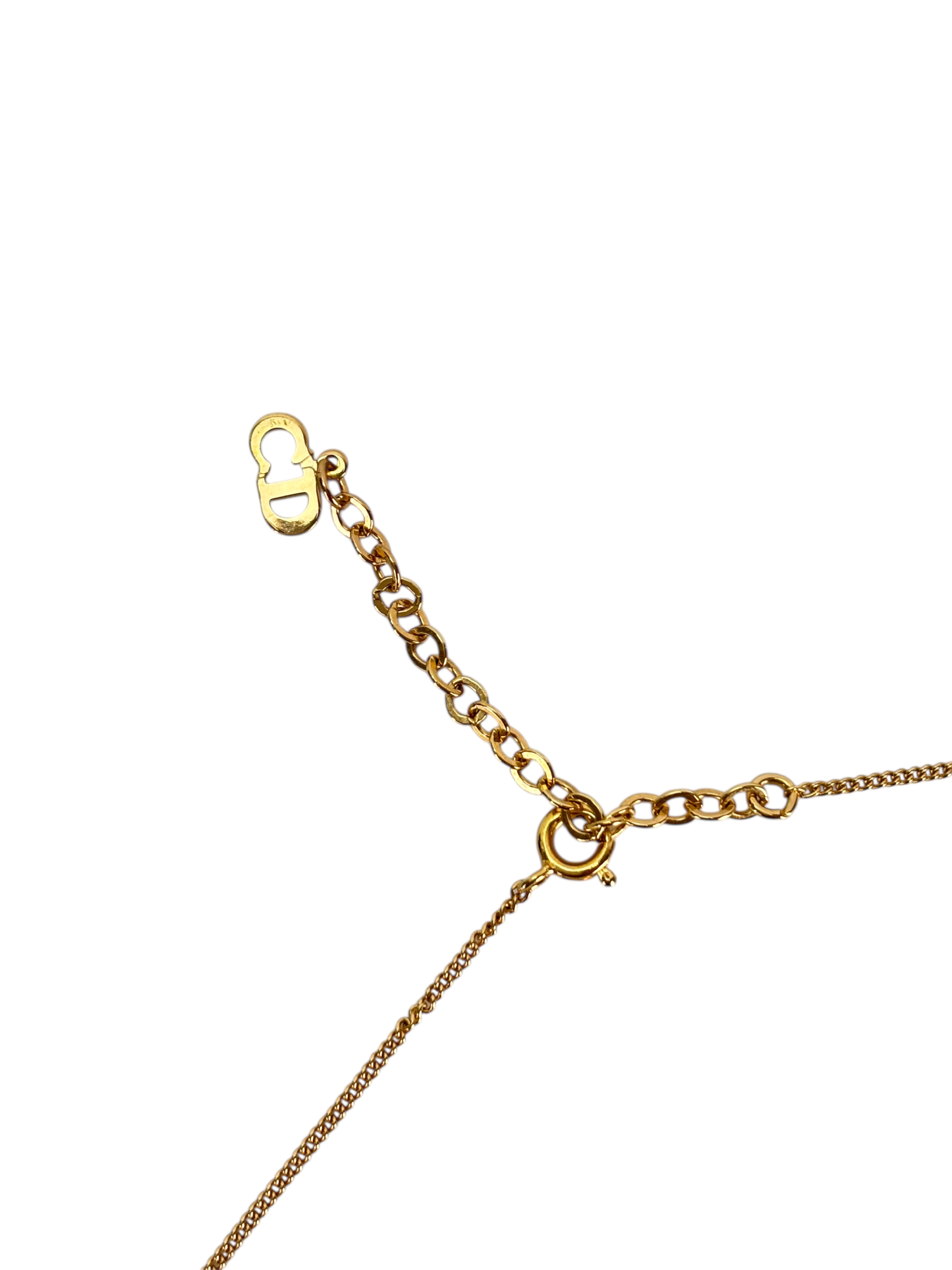 DIOR - Gold CD Logo Metal Necklace 