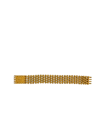 CHANEL - 97A Gold Square CC Bracelet 