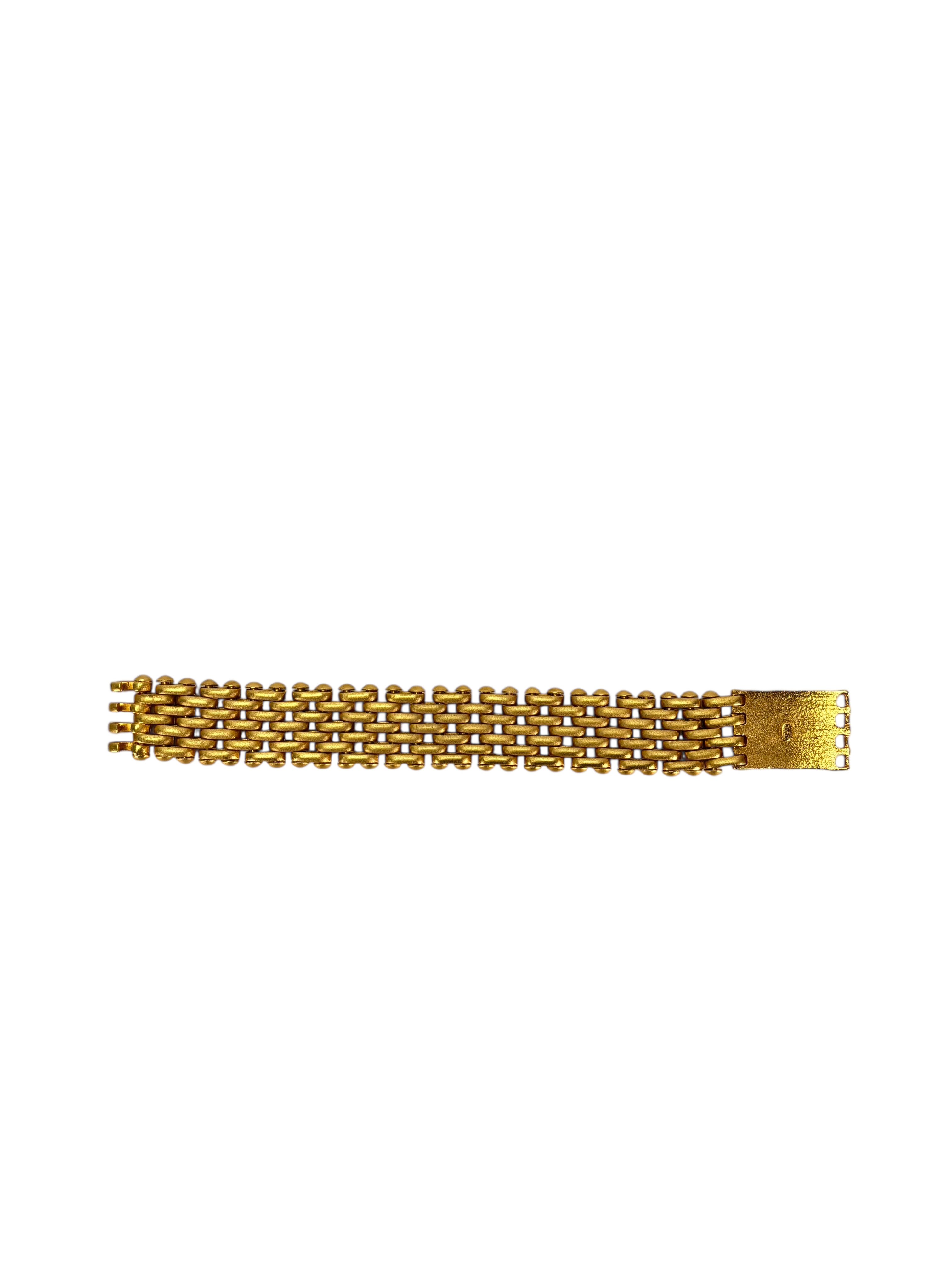 CHANEL - 97A Gold Square CC Bracelet 
