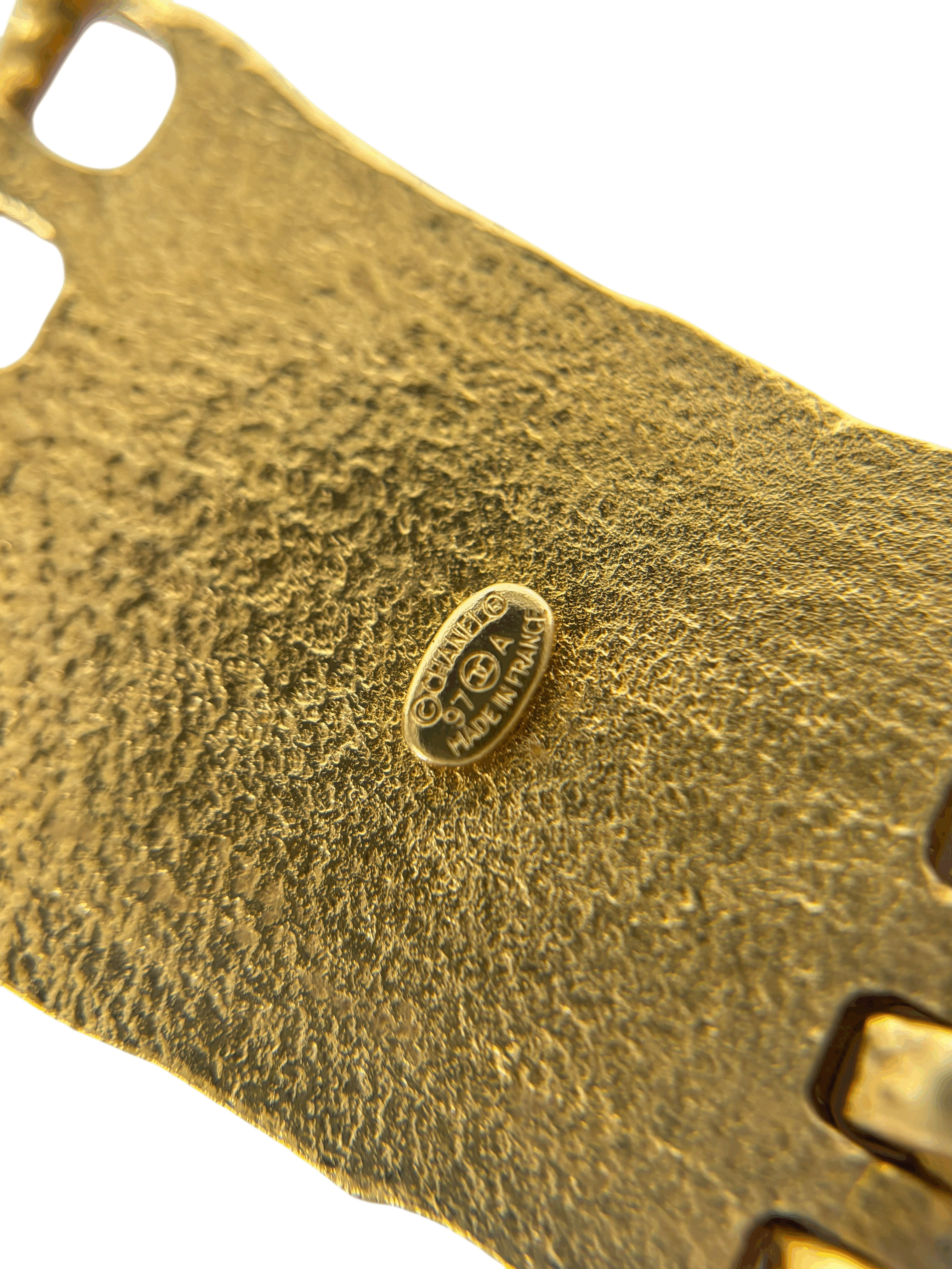 CHANEL - 97A Gold Square CC Bracelet 