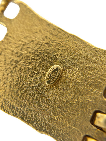 CHANEL - 97A Gold Square CC Bracelet 