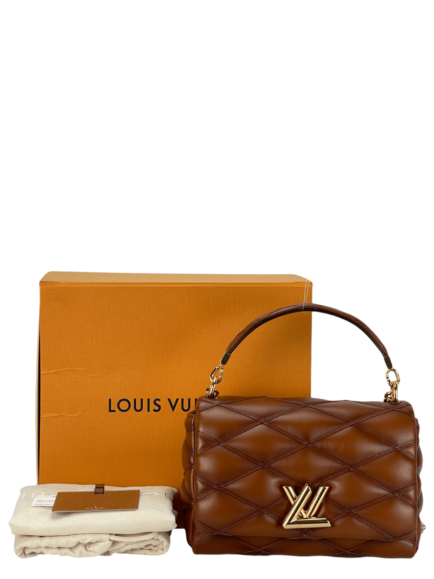LOUIS VUITTON - Caramel Lambskin Quilted Shoulder Bag