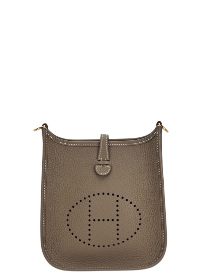 HERMES - Evelyne TPM Evelyne 16 TC Etoupe Gold Hardware