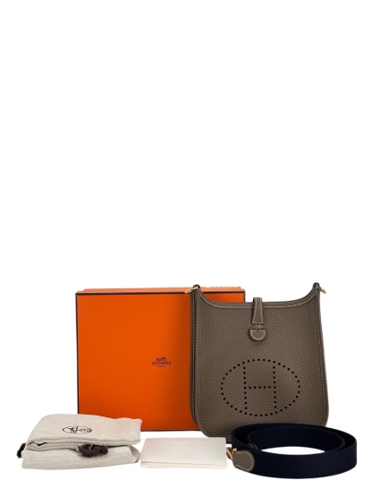 HERMES - Evelyne TPM Evelyne 16 TC Etoupe Gold Hardware