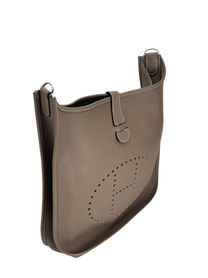 HERMES - Evelyne PM Evelyne 33 Etoupe Clemence Palladium Hardware