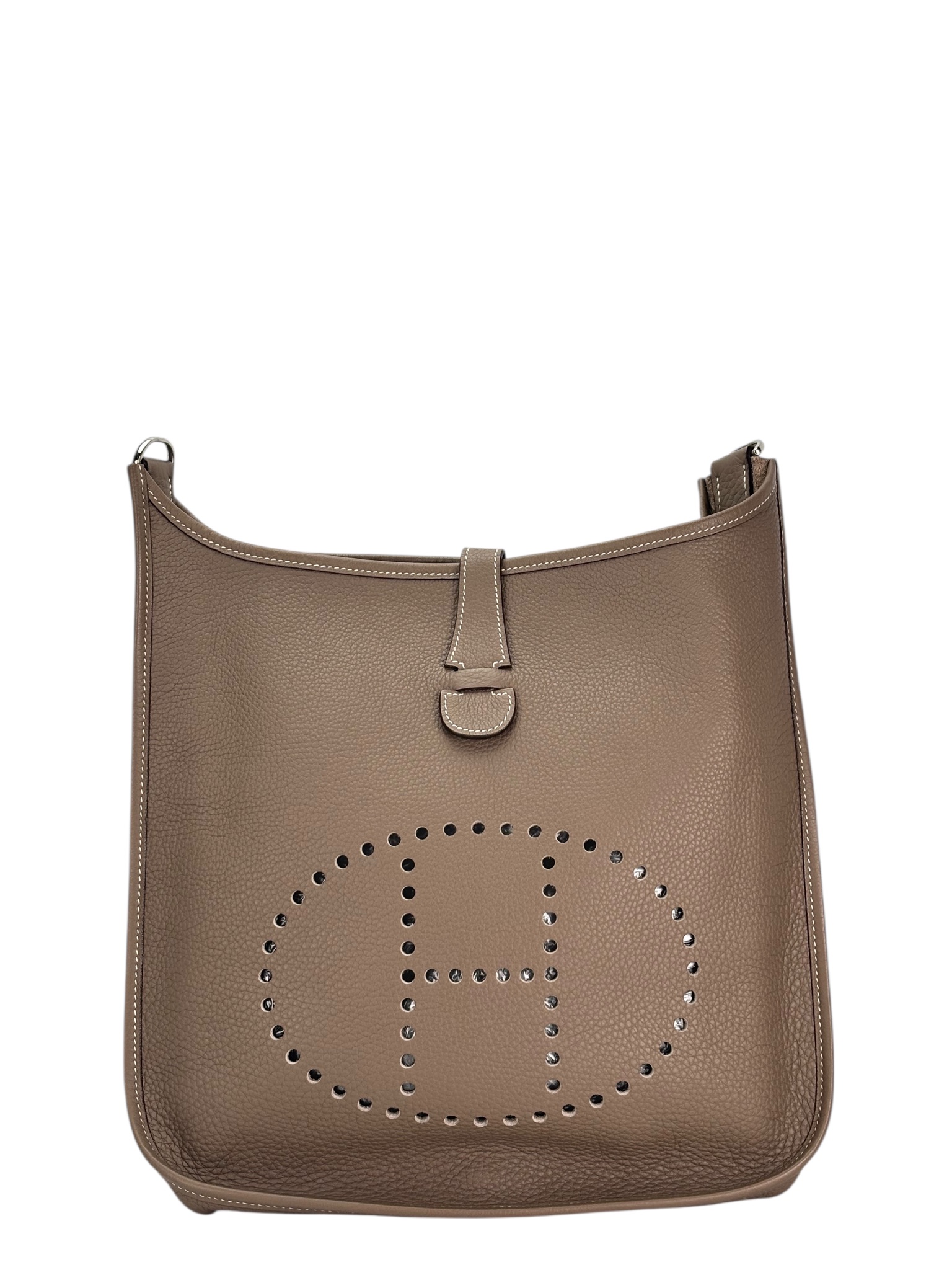 HERMES - Evelyne PM Evelyne 33 Etoupe Clemence Palladium Hardware