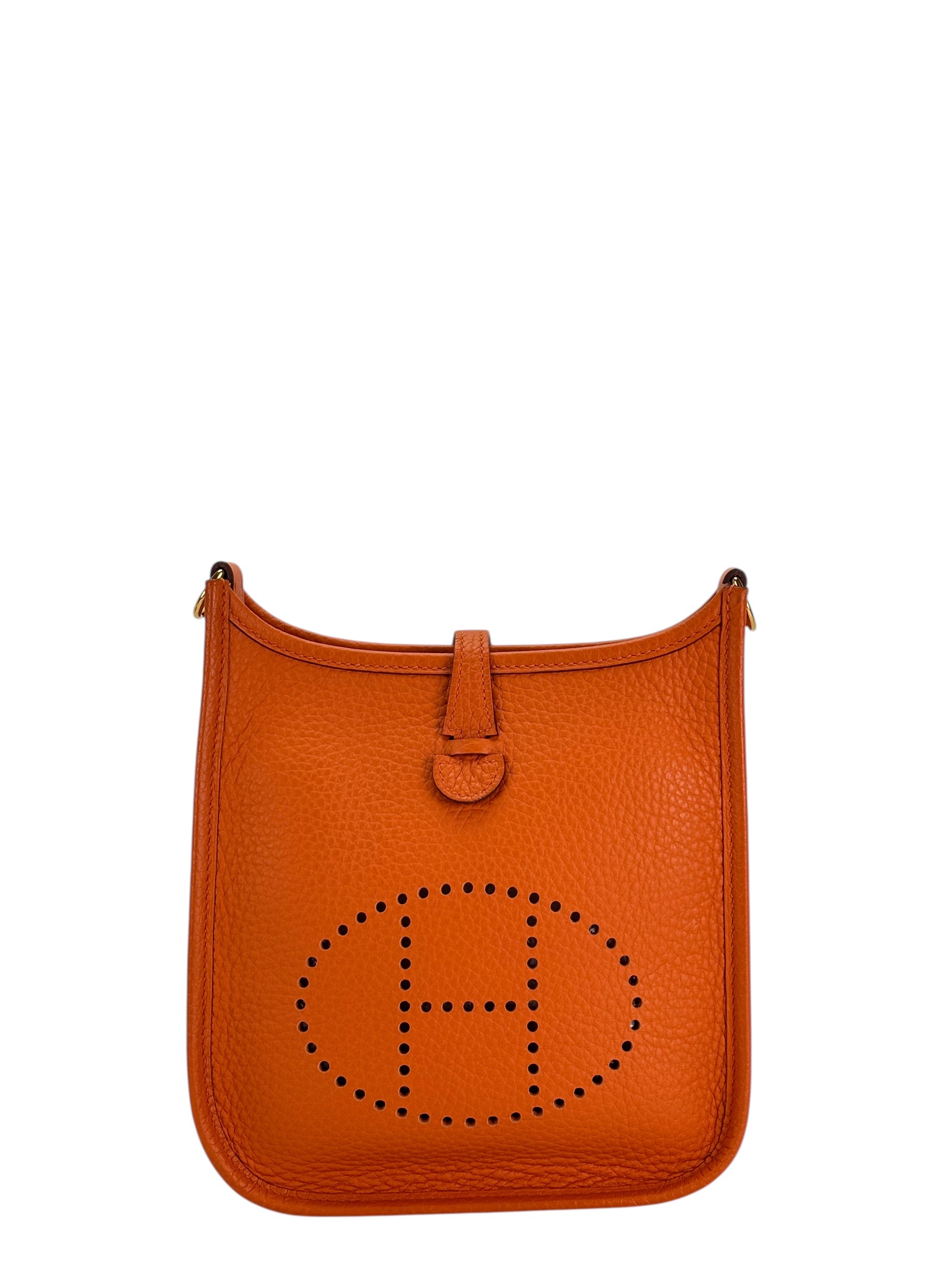HERMES - Evelyne TPM Evelyne 16 Orange Gold Hardware