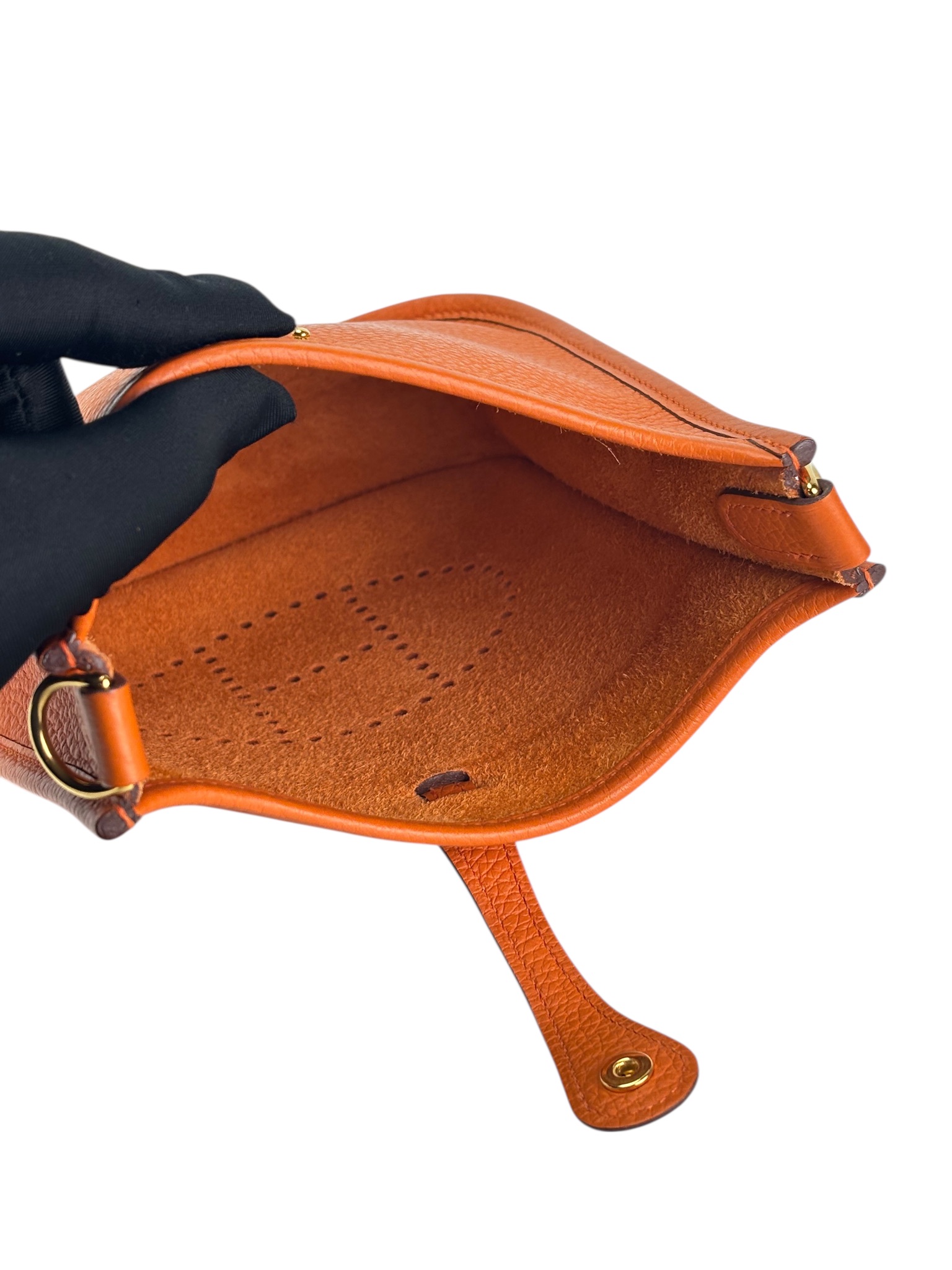 HERMES - Evelyne TPM Evelyne 16 Orange Gold Hardware