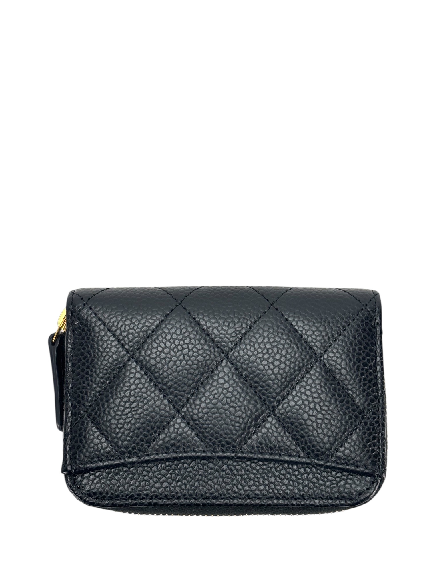 CHANEL - Black Caviar Skin Classic Zip Coin Purse