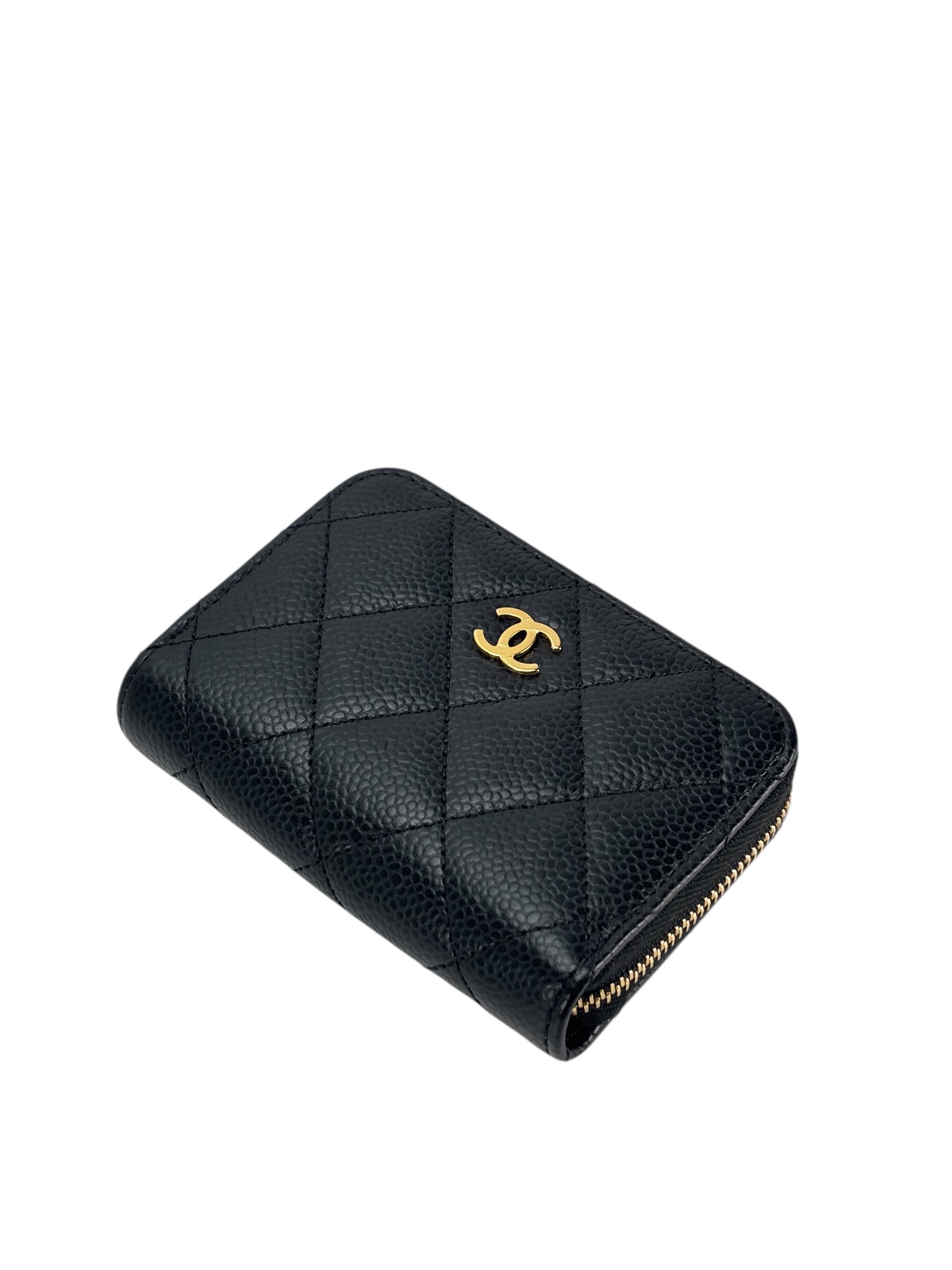 CHANEL - Black Caviar Skin Classic Zip Coin Purse