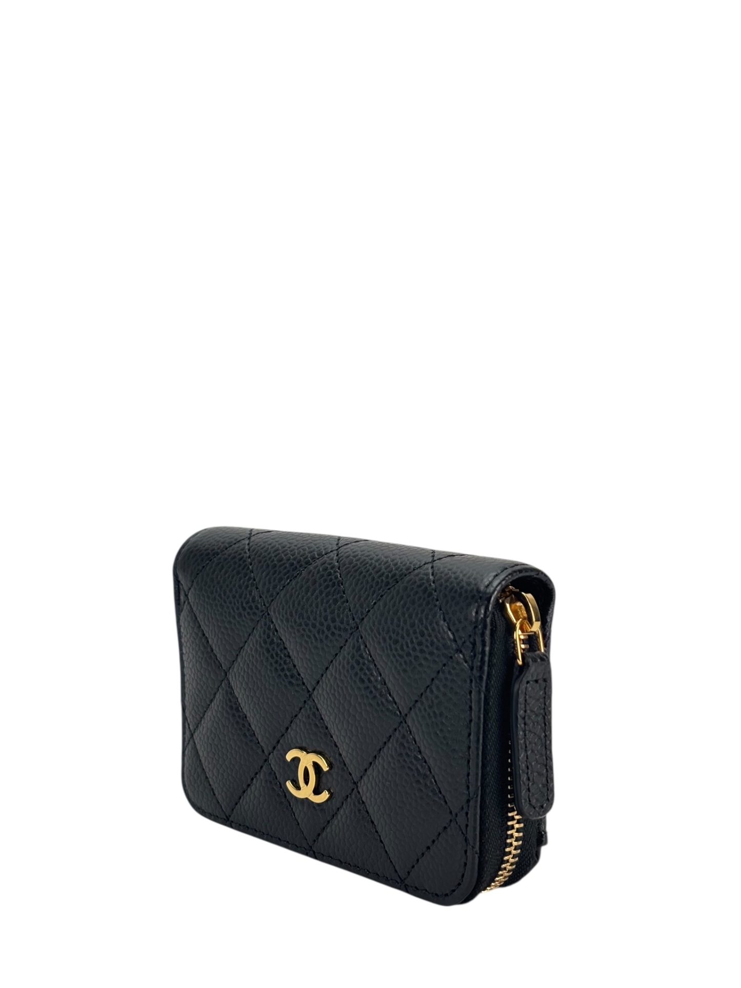 CHANEL - Black Caviar Skin Classic Zip Coin Purse