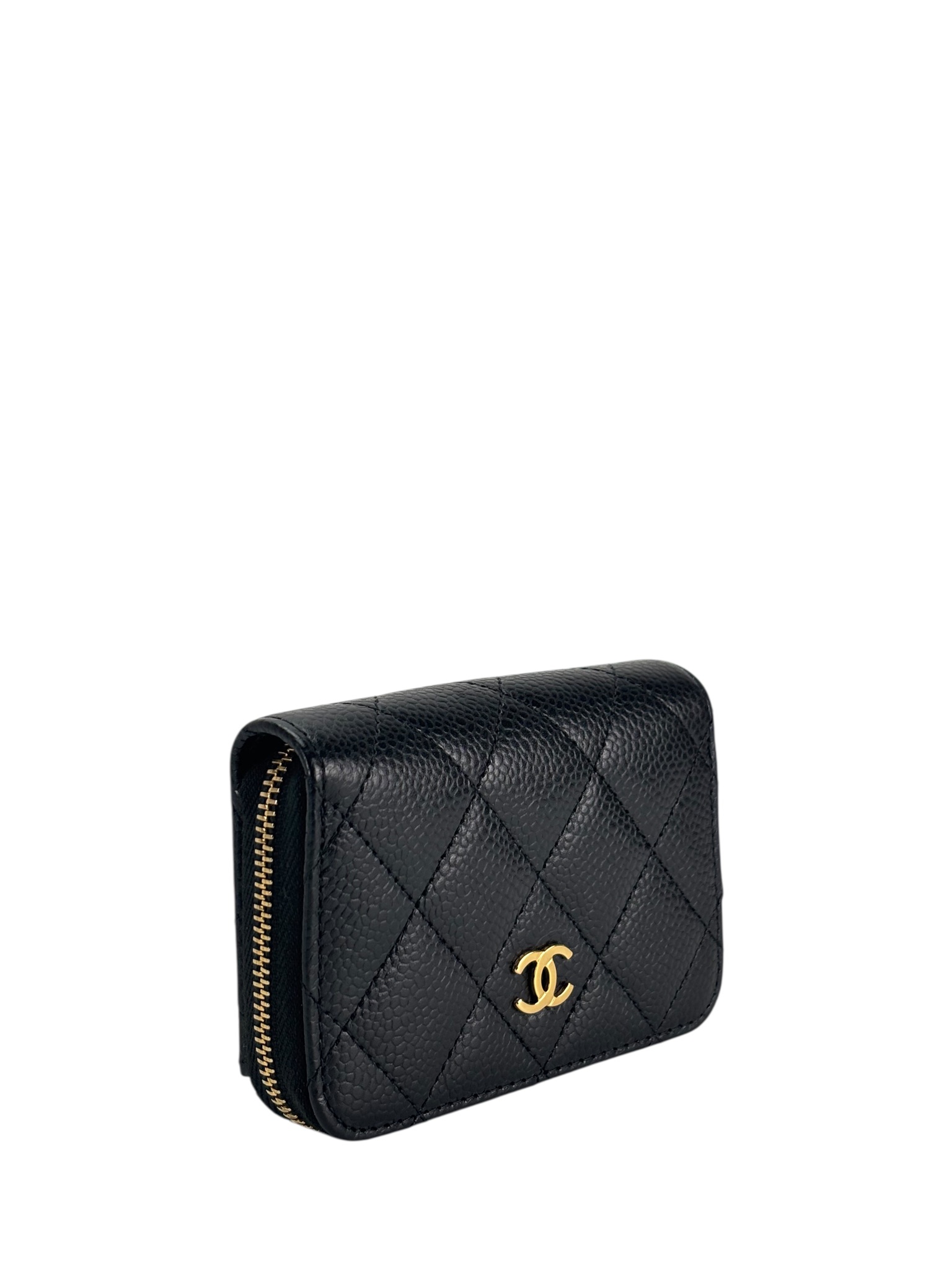 CHANEL - Black Caviar Skin Classic Zip Coin Purse