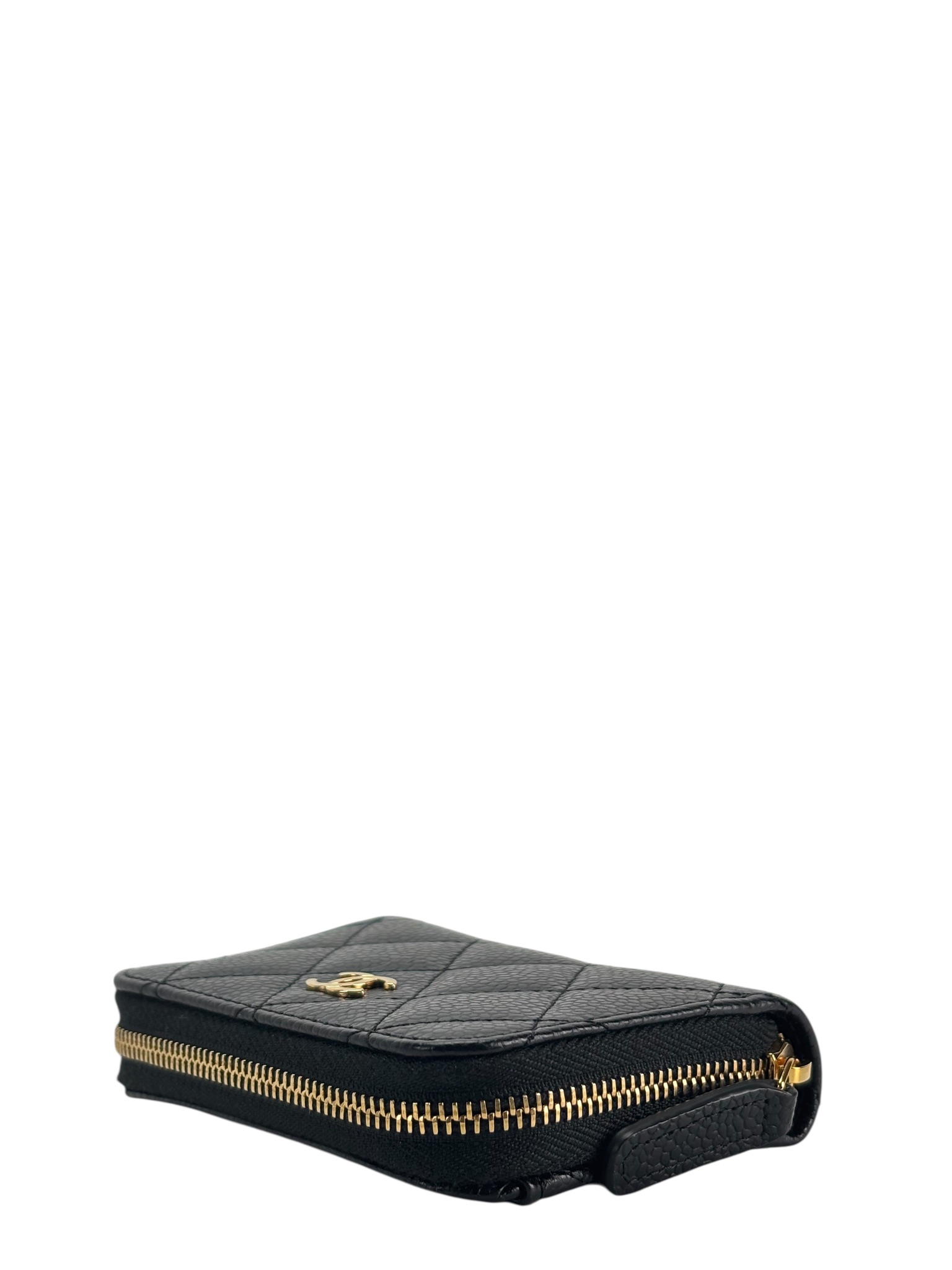 CHANEL - Black Caviar Skin Classic Zip Coin Purse