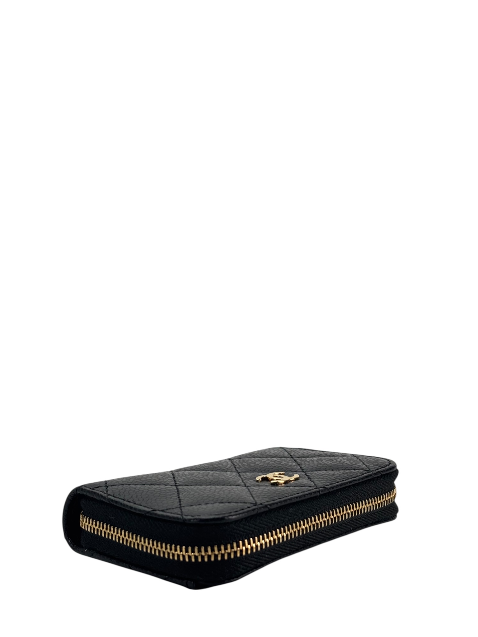 CHANEL - Black Caviar Skin Classic Zip Coin Purse