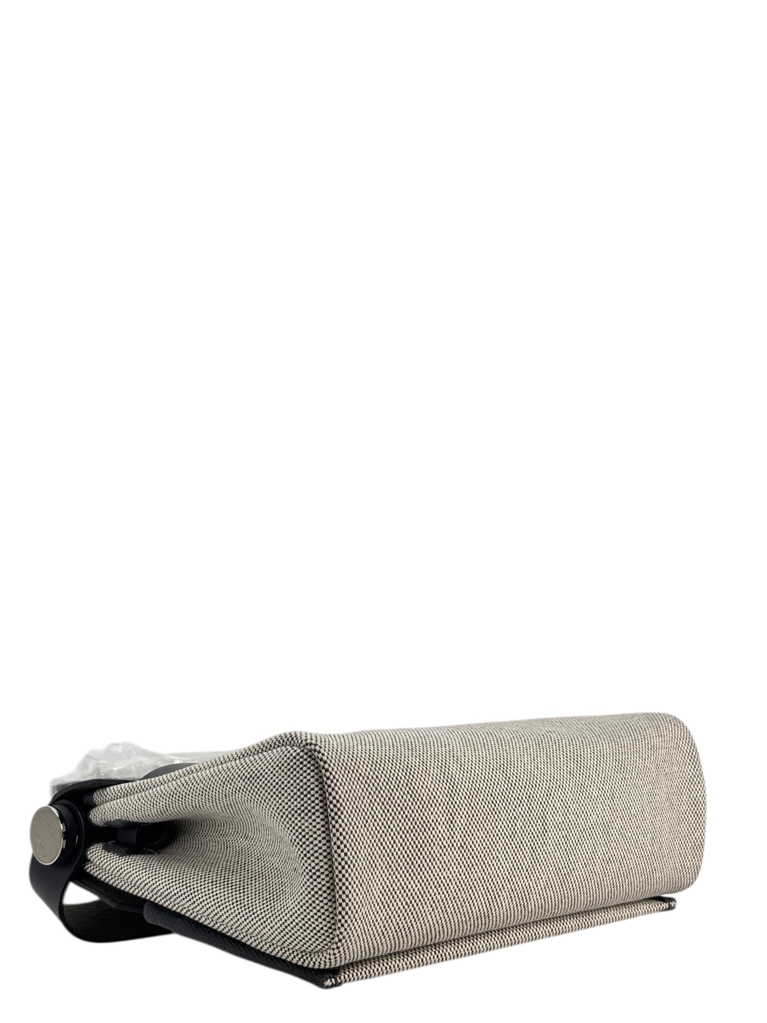 HERMES - Herbag Zip 20 Mini Black (PM) Toile Vache Palladium Hardware