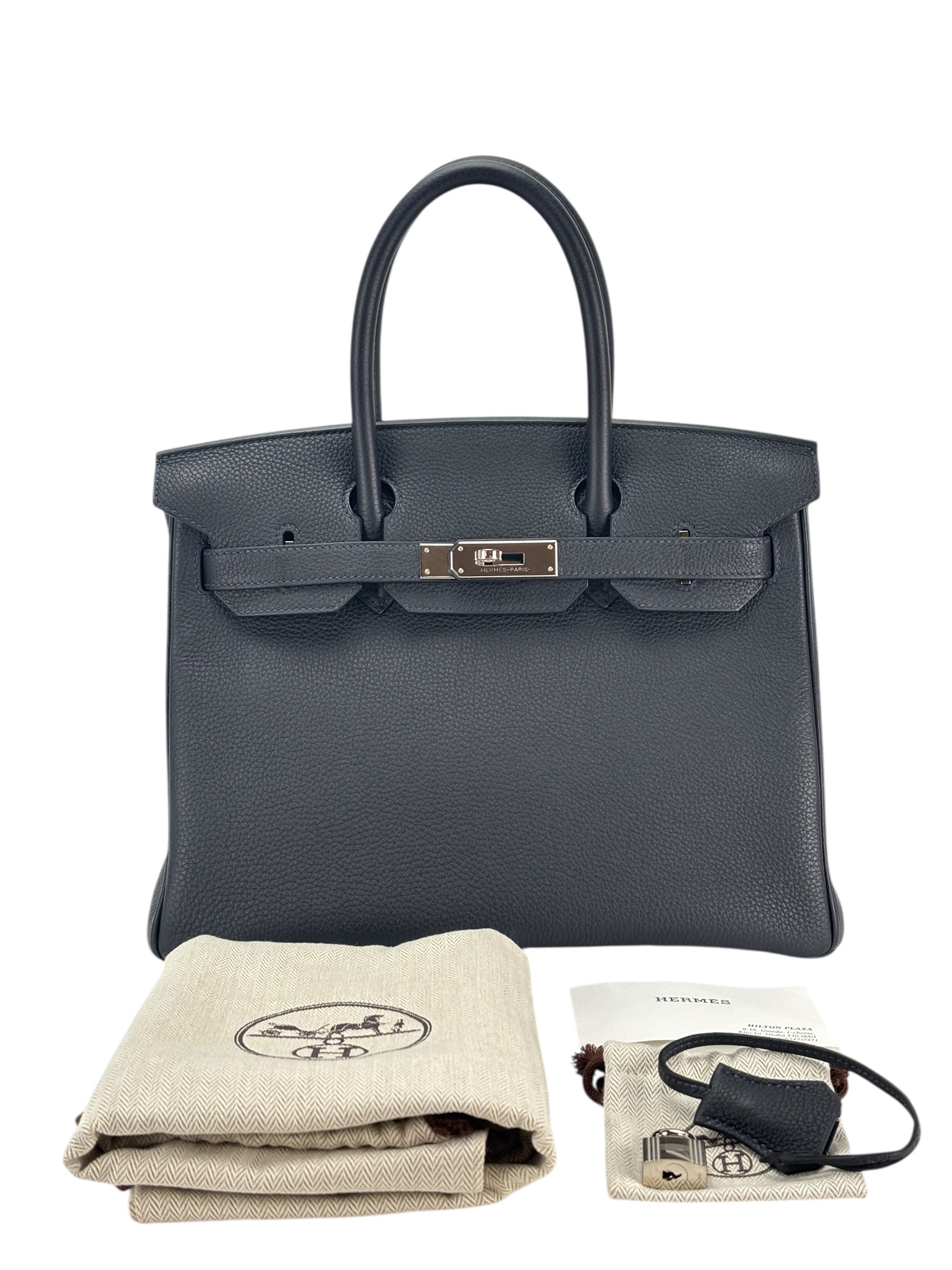 HERMES - Birkin 30 Caban Togo Palladium Hardware 