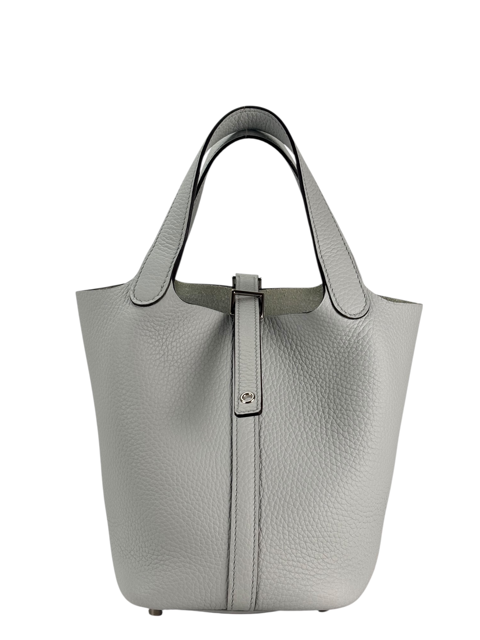 HERMES - Picotin PM Picotin 18 Bleu Pale Palladium Hardware 